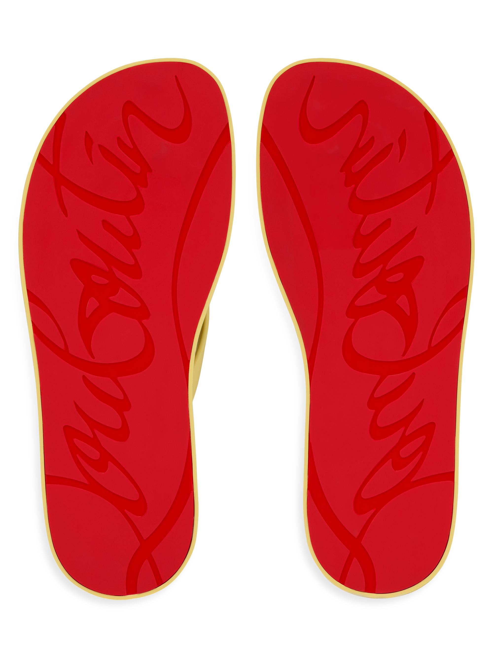 Christian Louboutin Men's Summer Rubber Thong Sandals - Vanilla | Thumbnail 5