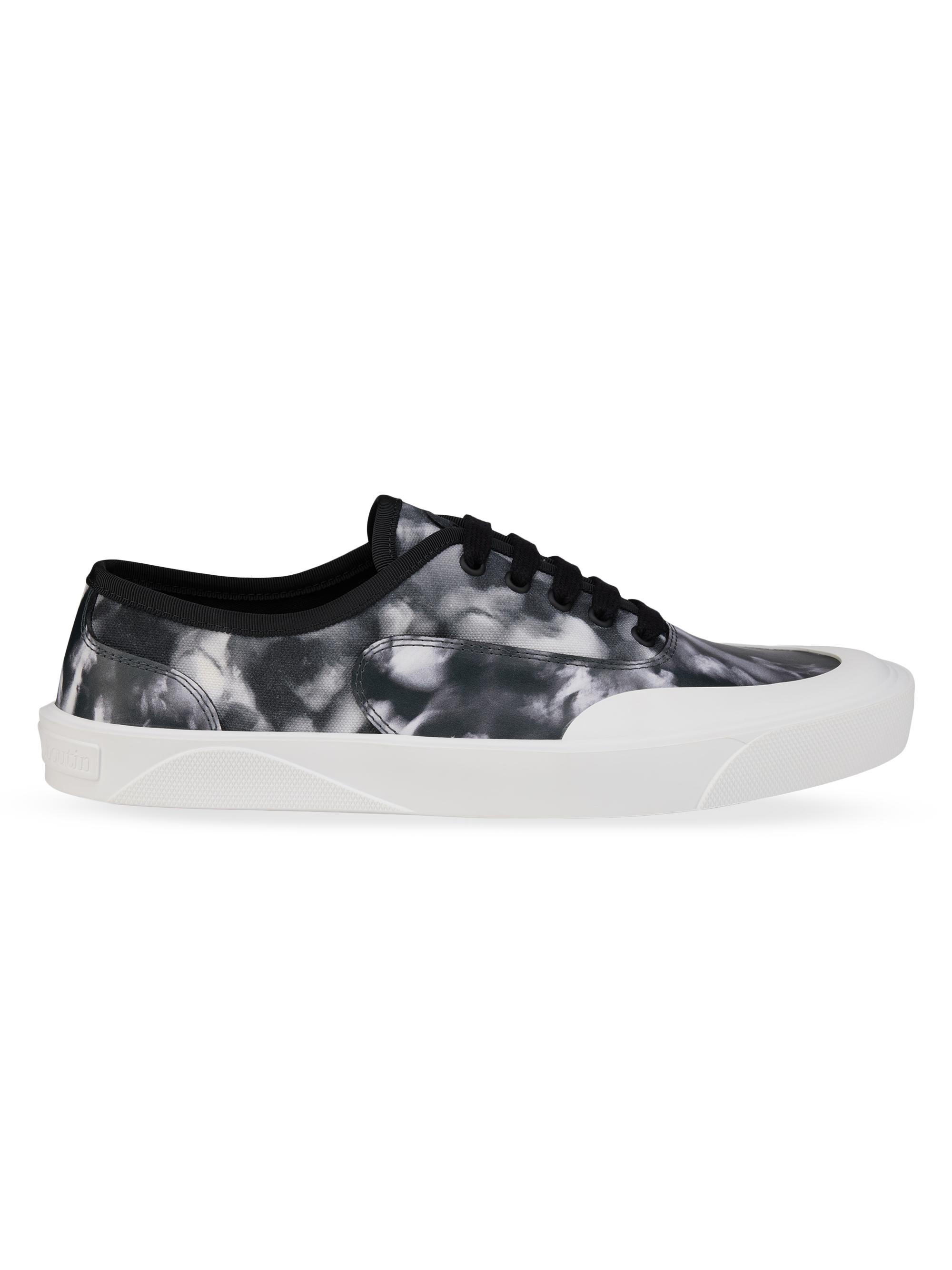 Christian Louboutin Men's Tactical Skate Low-Top Sneakers - Black White