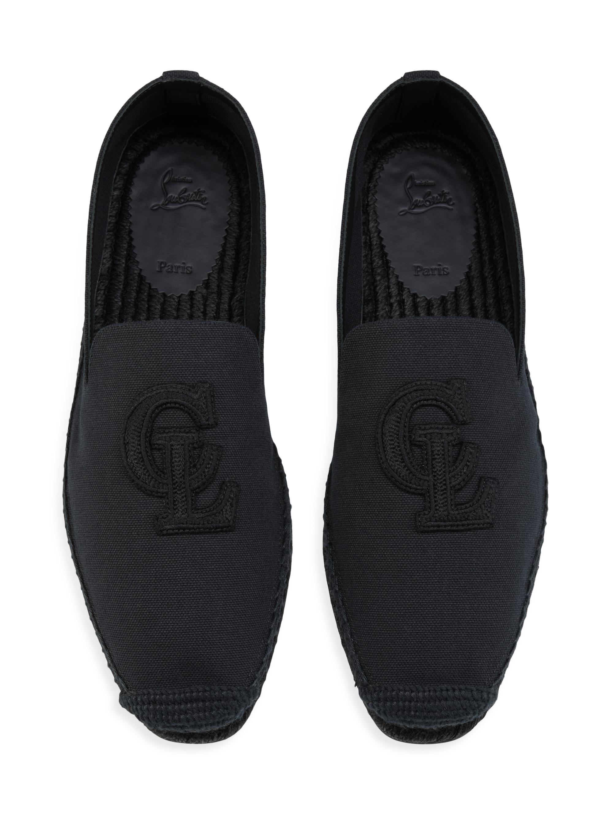Christian Louboutin Men's Espado Espadrilles Shoes - Black | Thumbnail 4