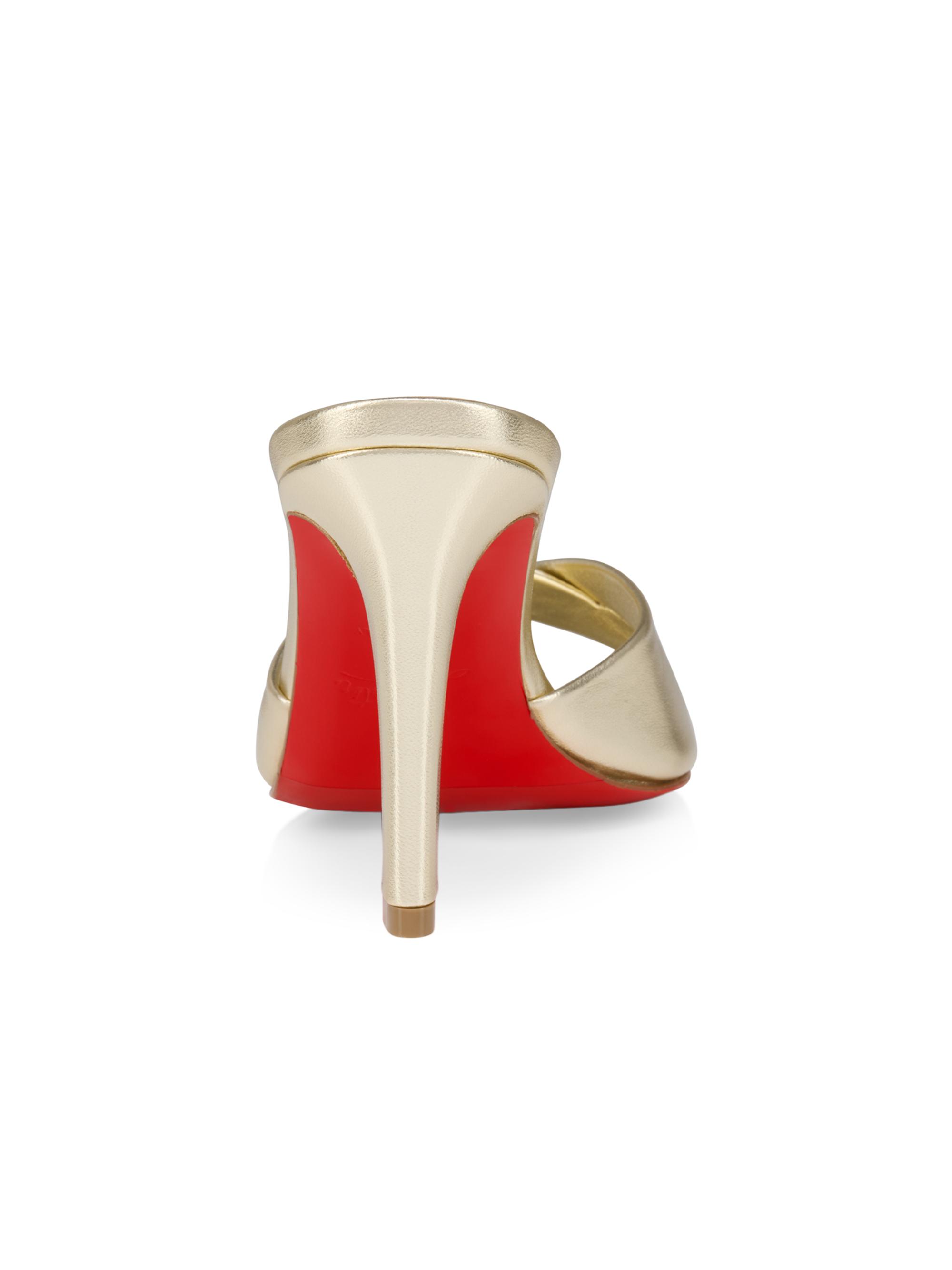 Christian Louboutin Fanny 85MM Leather Mules | Saks Fifth Avenue