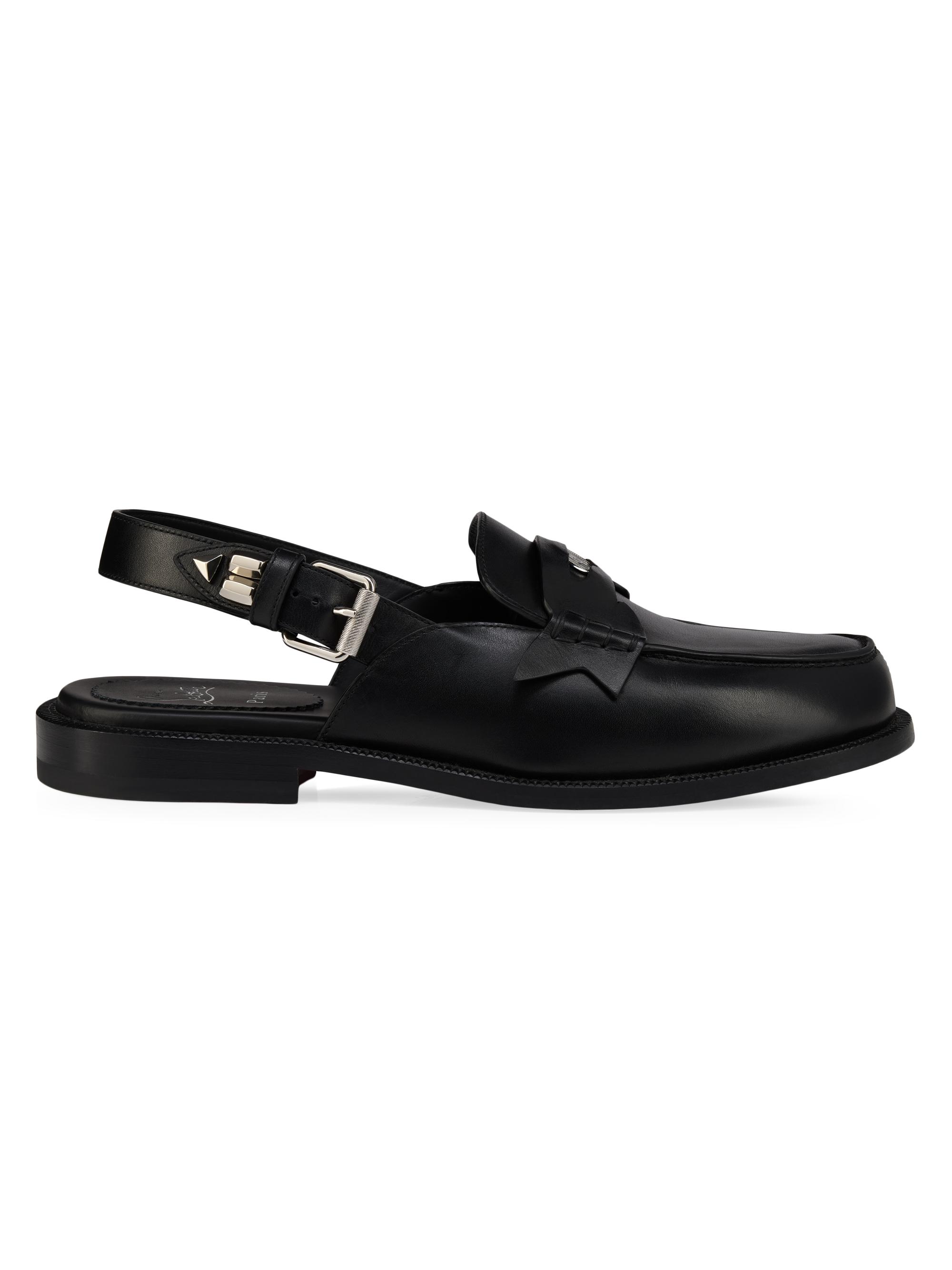 Christian Louboutin Men's Asclepius Sling Leather Mules - Black