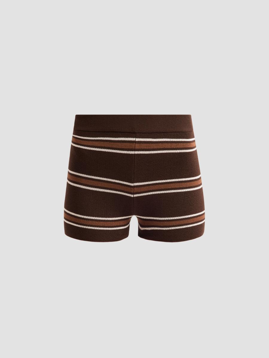 SEROYA Kel Striped Knit Shorts | Saks Fifth Avenue