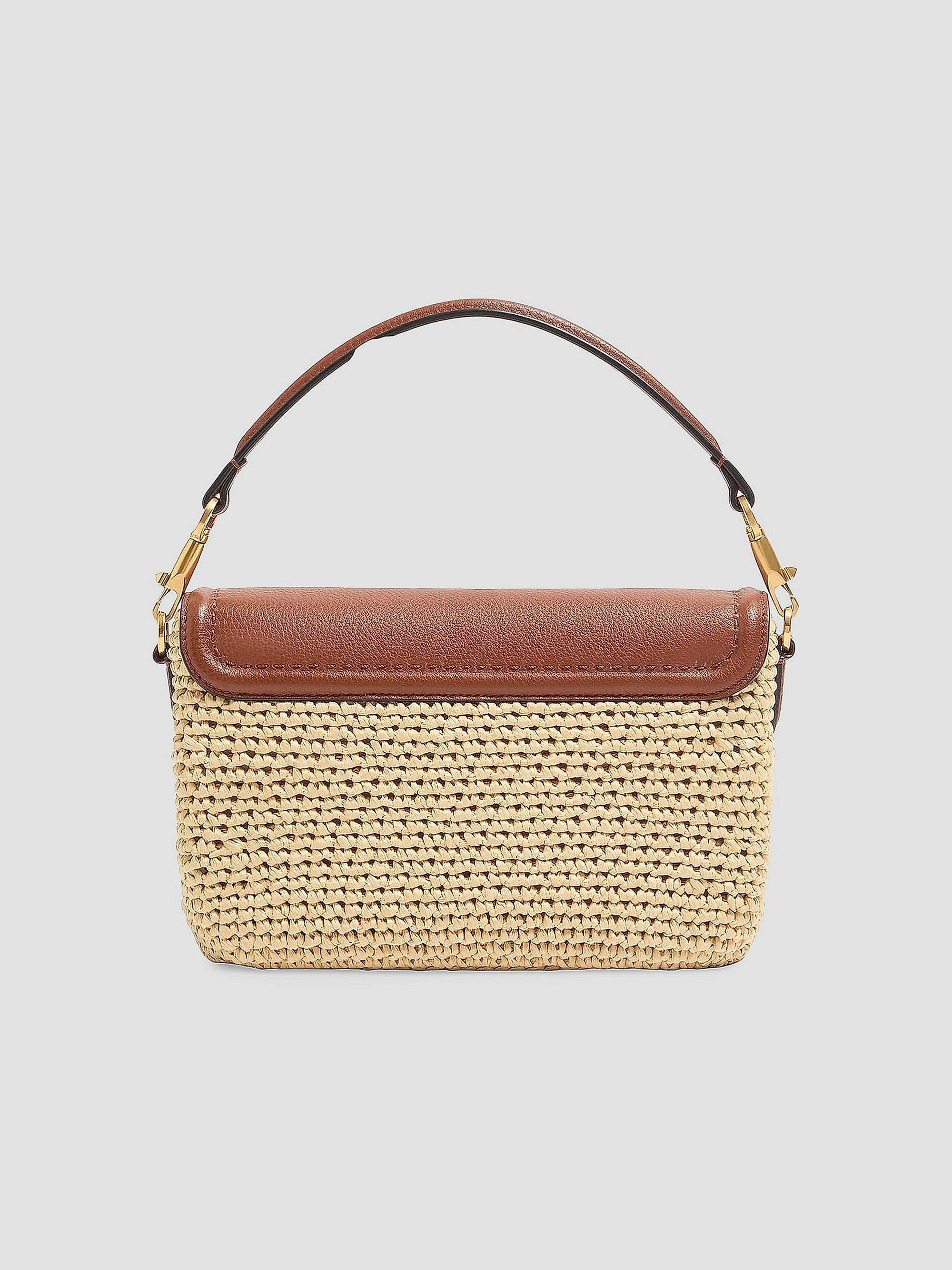 Valentino Garavani All time Shoulder Bag in Raffia and Grainy