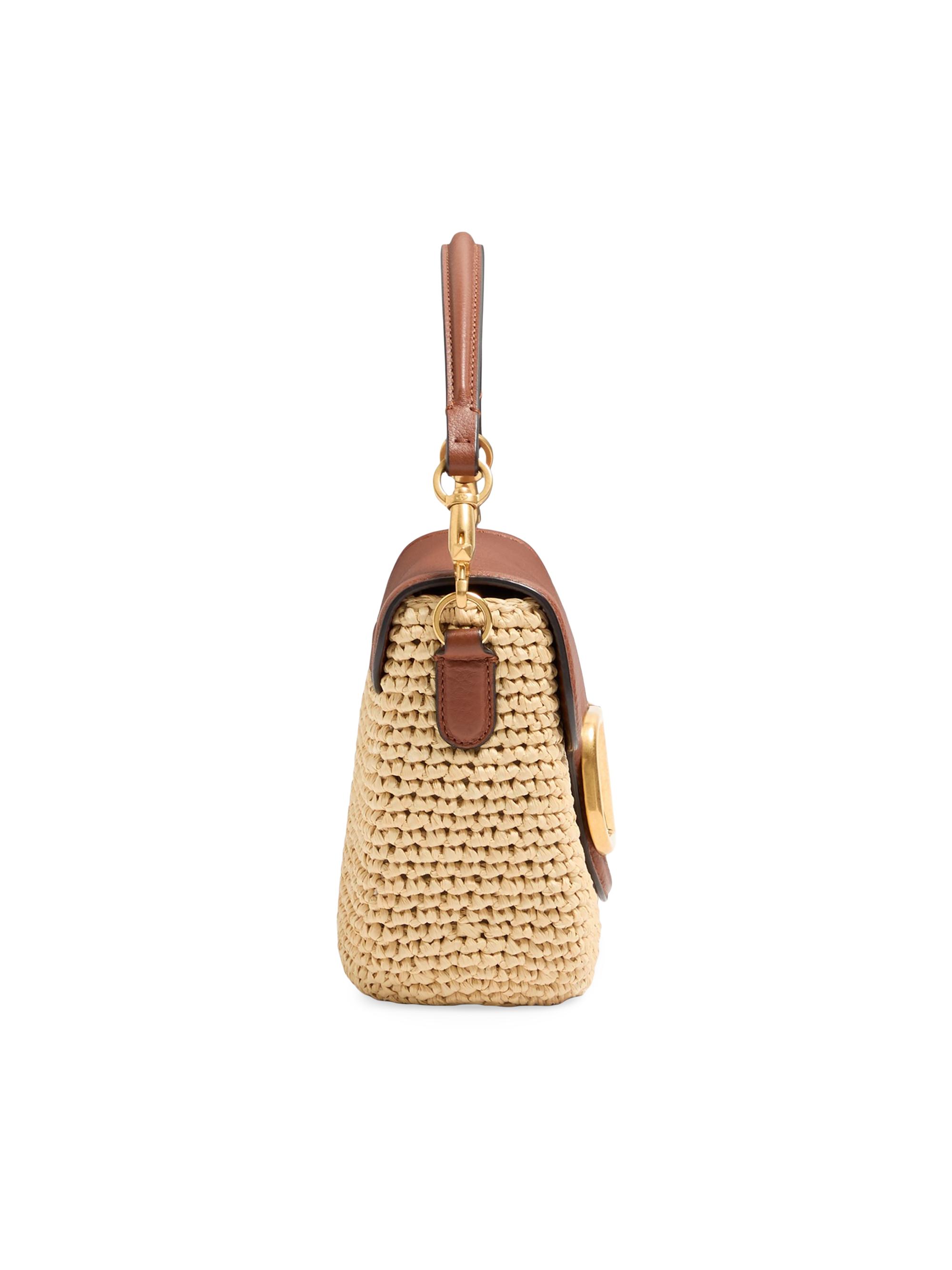 Valentino Garavani All time Shoulder Bag in Raffia and Grainy