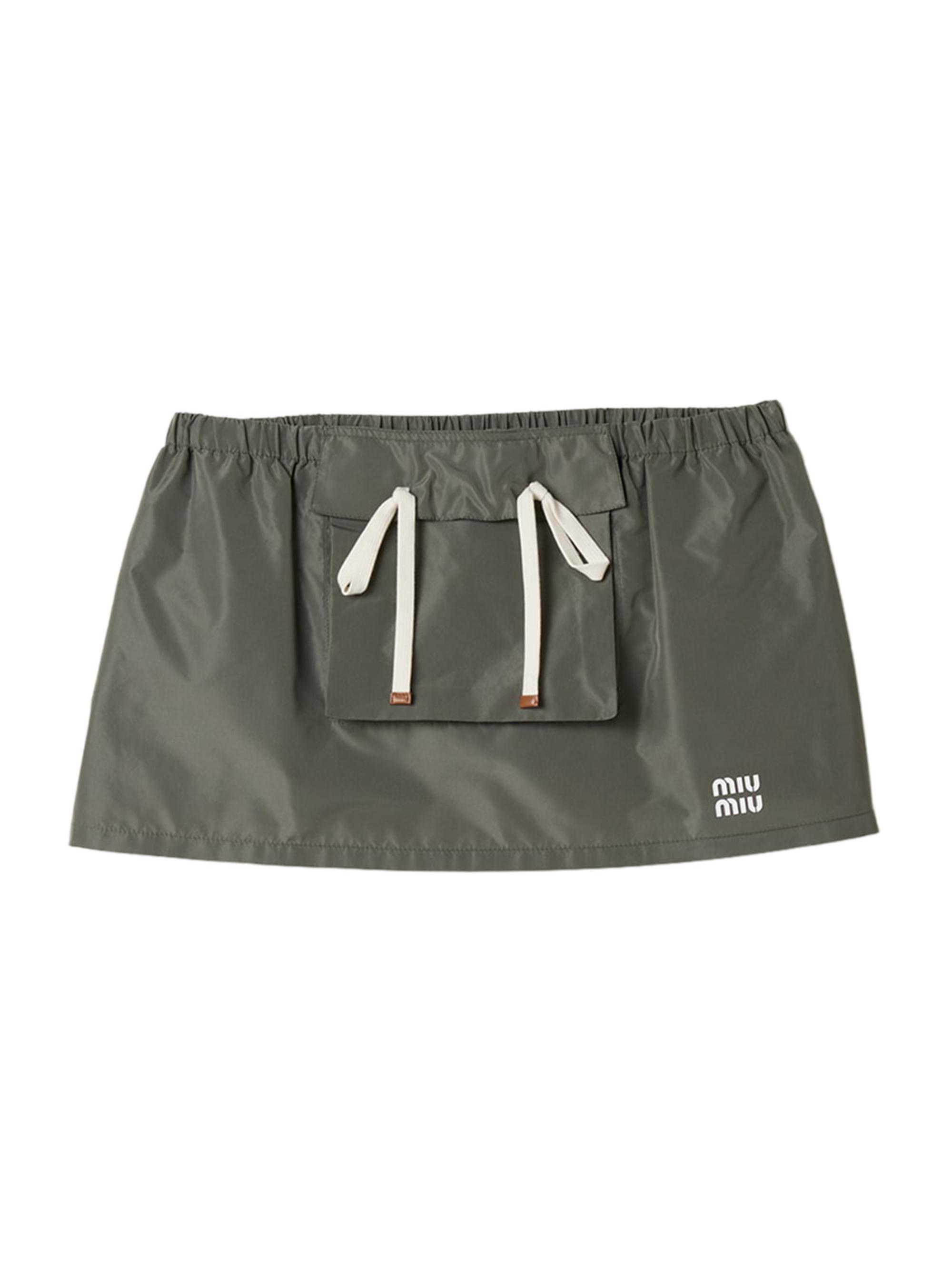 Miu Miu Women's Technical Fabric Mini Skirt - Grey