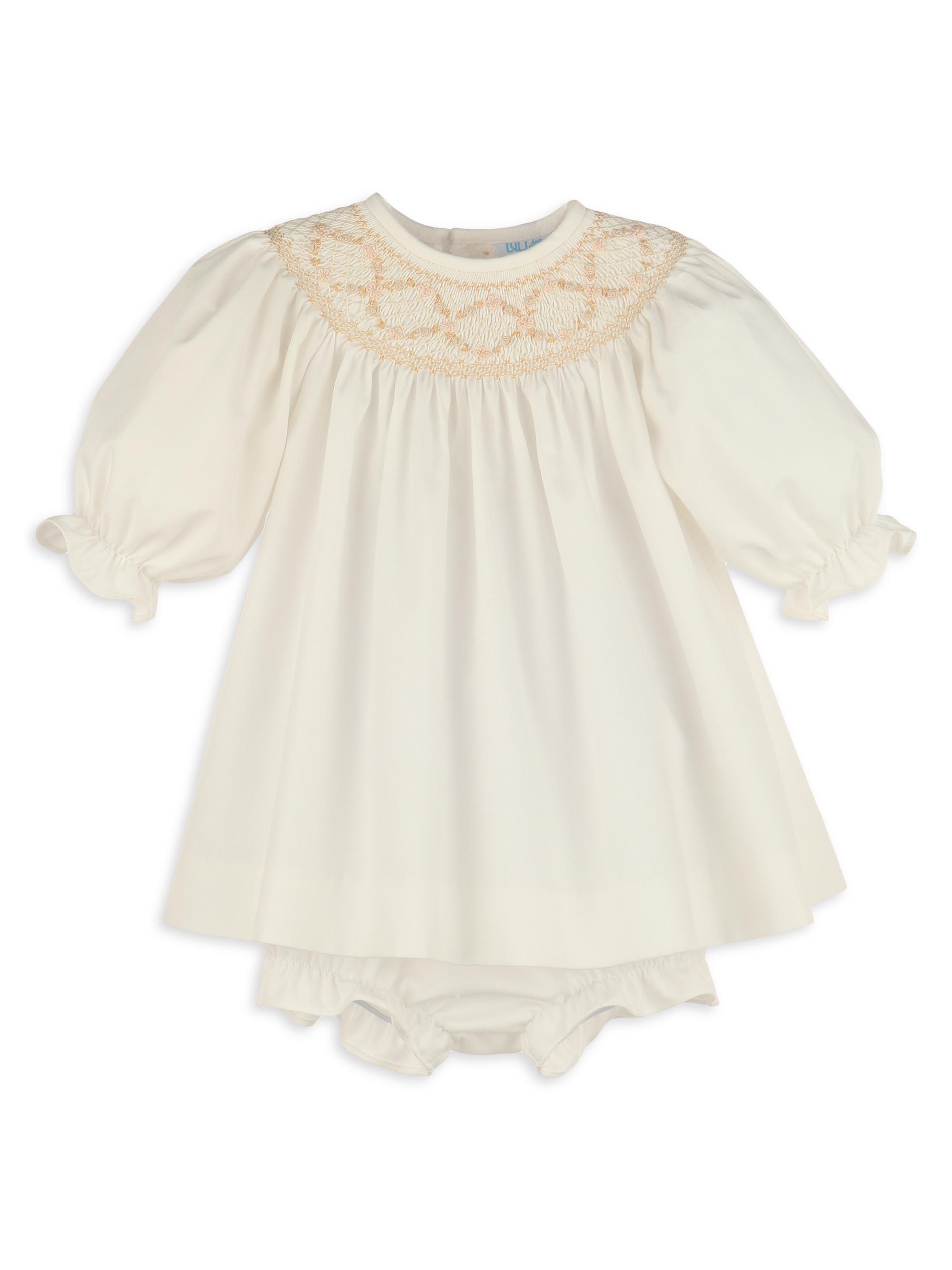 Luli & Me Baby Girl's 3-Piece Cotton-Blend Bonnet, Dress & Bloomers Set -  18 Months