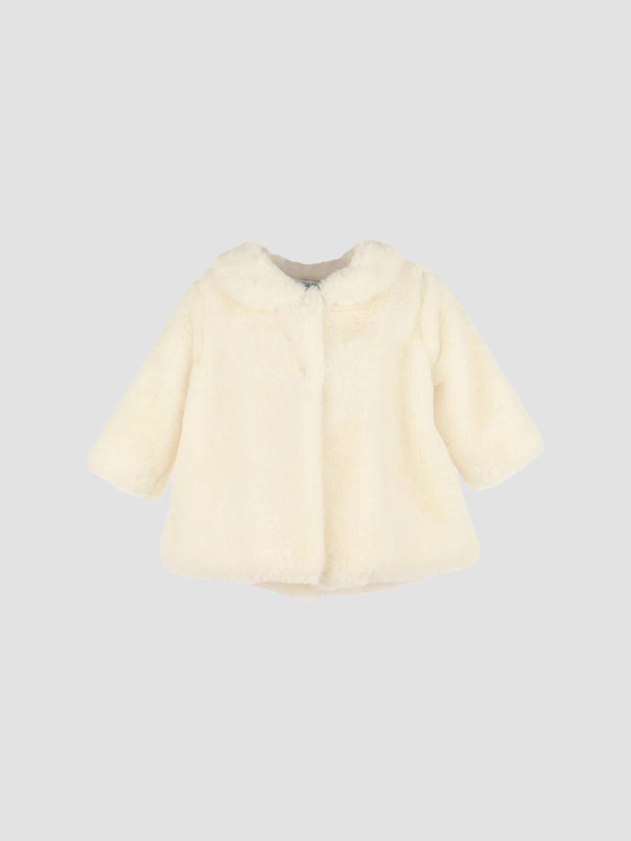 Luli & Me Girl's Baby Girl's Cozy Fuzzy Faux-fur Coat In Brown