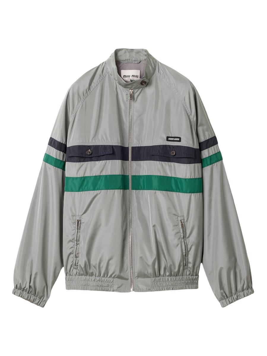 Miu Miu Technical Silk Blouson Jacket | Saks Fifth Avenue