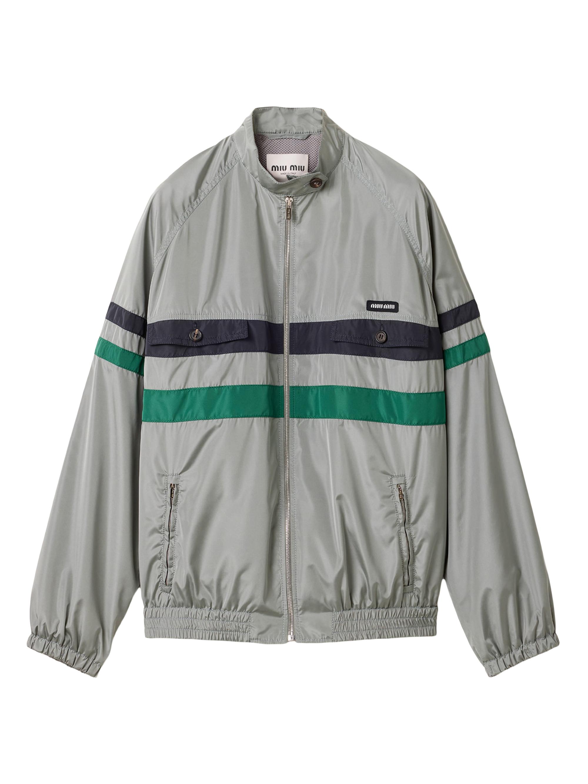 Miu Miu Women's Technical Silk Blouson Jacket - Grey