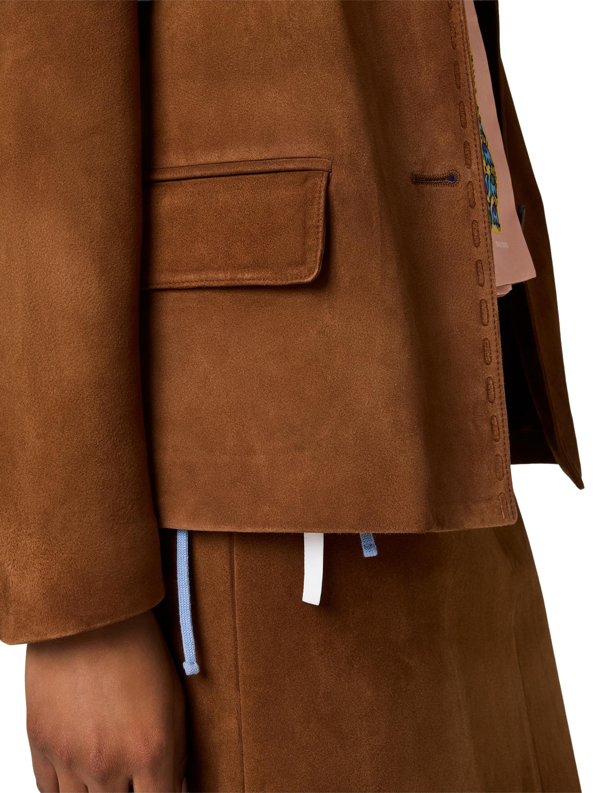 Miu Miu Women's Suede Jacket - Brown | Thumbnail 5