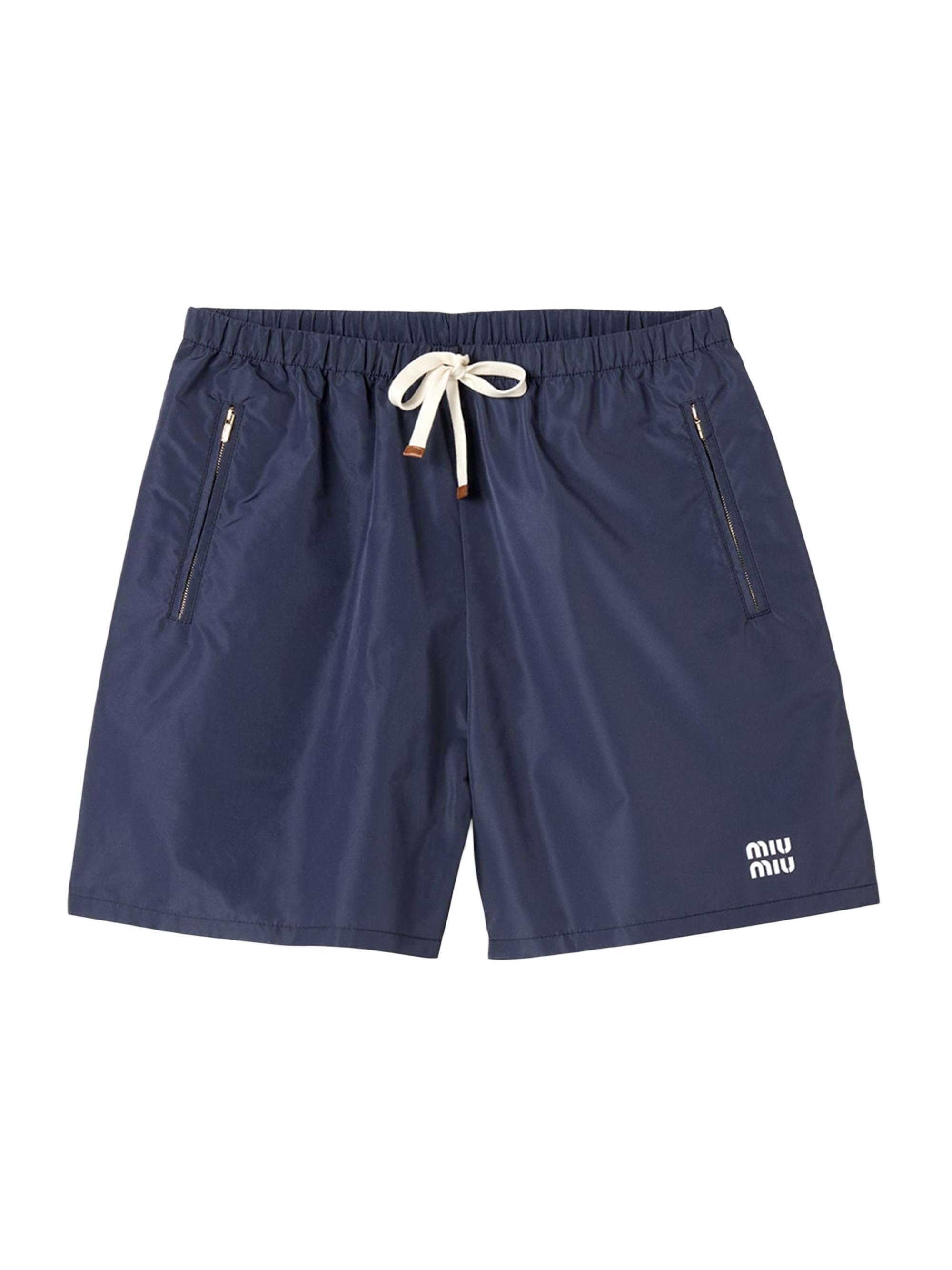Miu Miu Women's Technical Fabric Bermuda Shorts - Blue