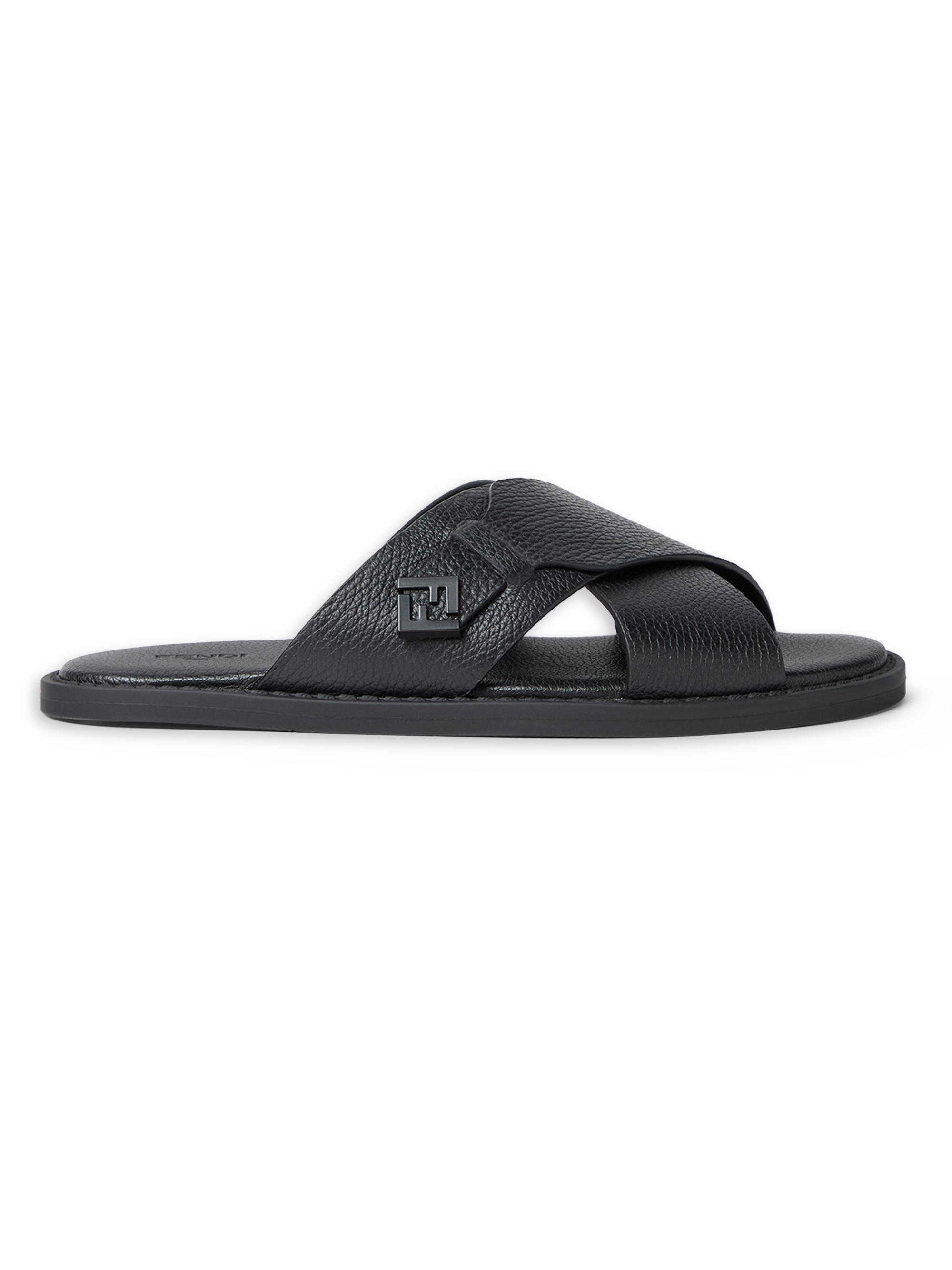 Fendi Cross-Strap FF Logo Sandals | Saks Fifth Avenue
