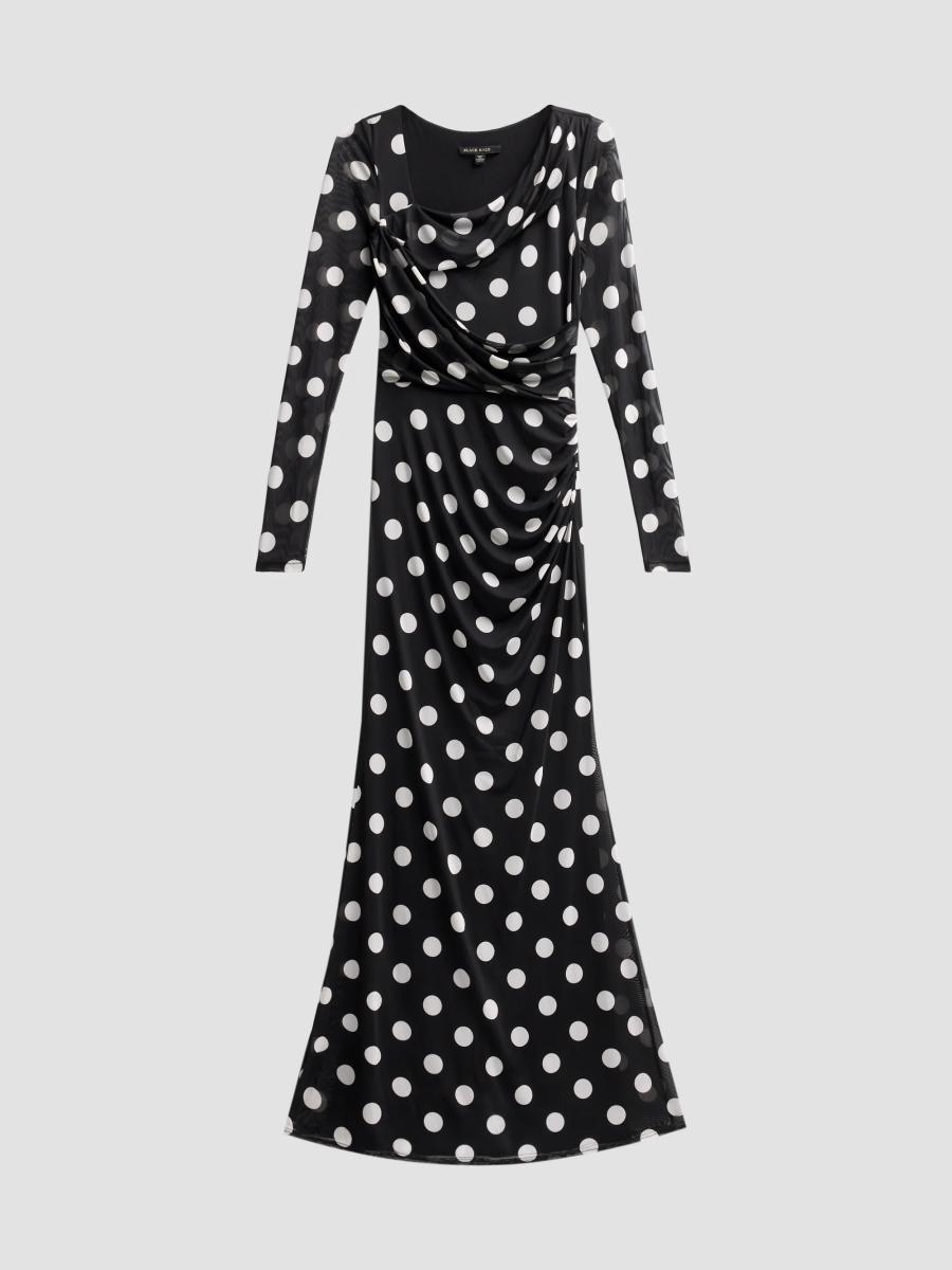 Black Halo Women's Lazul Polka Dot Maxi Dress In Black