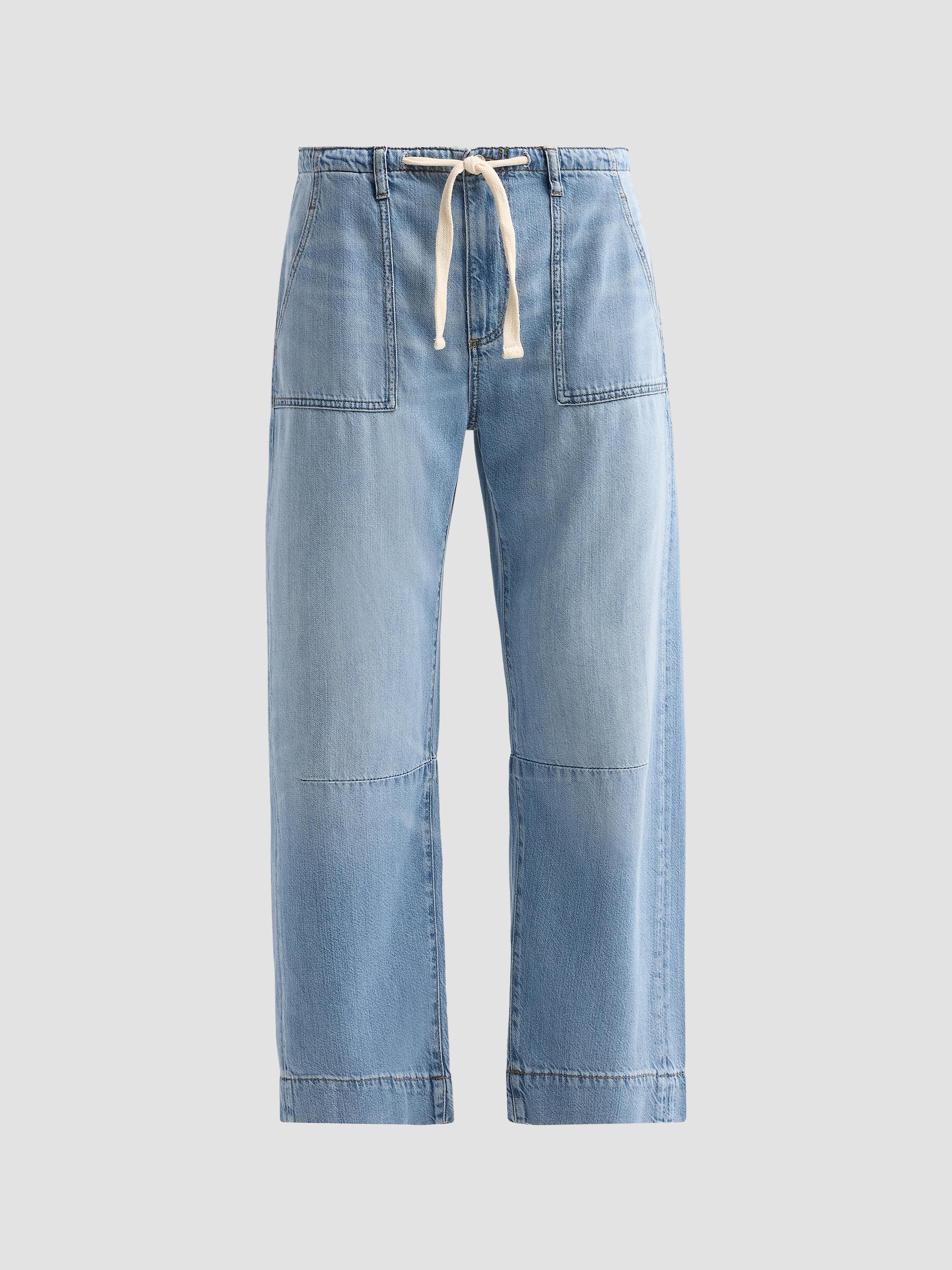 LOEWE LOEWE x Paula's Ibiza Denim Crop Trousers | Saks Fifth Avenue