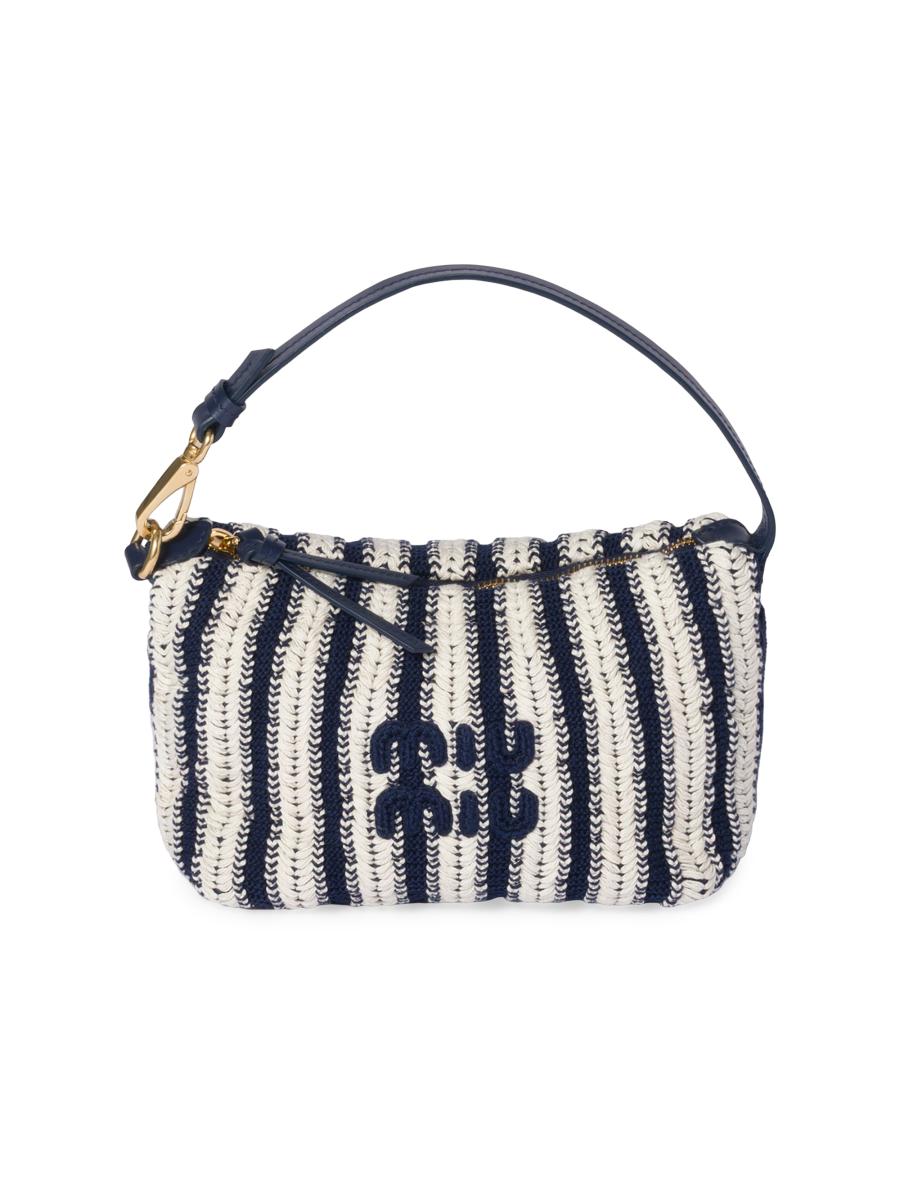Miu Miu Crochet and Leather Pouch | Saks Fifth Avenue