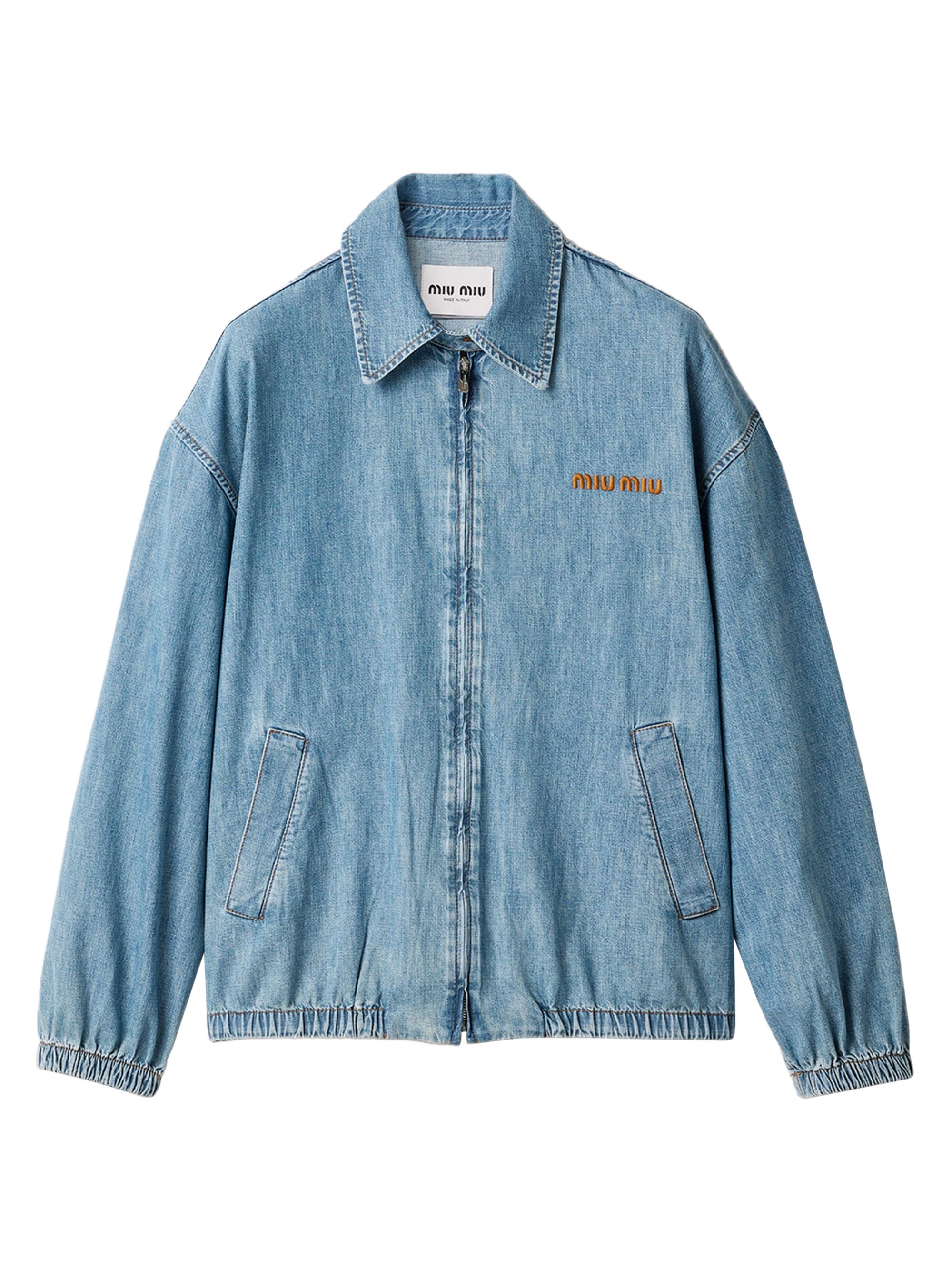 Miu Miu Women's Chambray Blouson Jacket - Blue