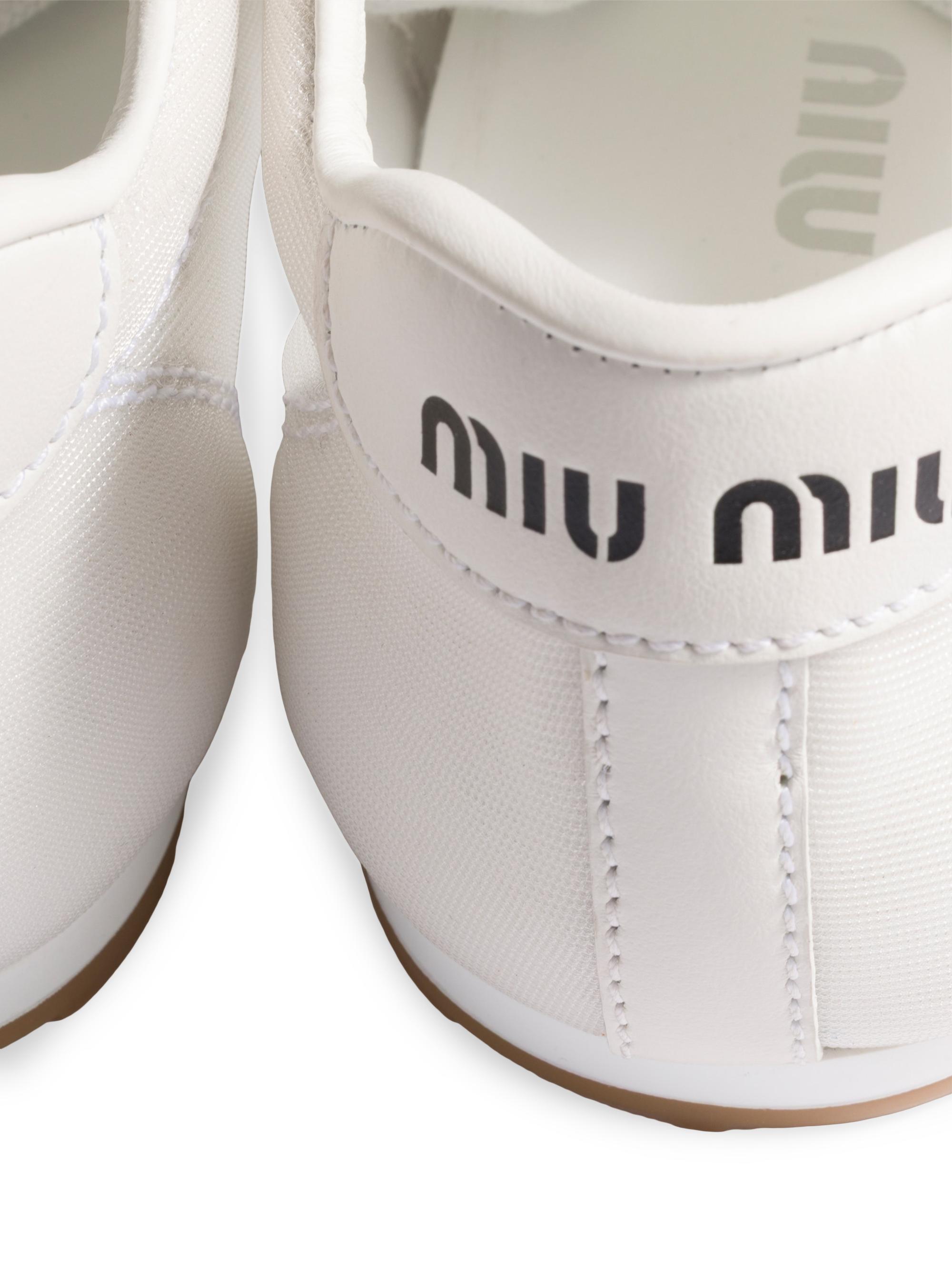 Miu Miu Plume Mesh Fabric Sneakers | Saks Fifth Avenue
