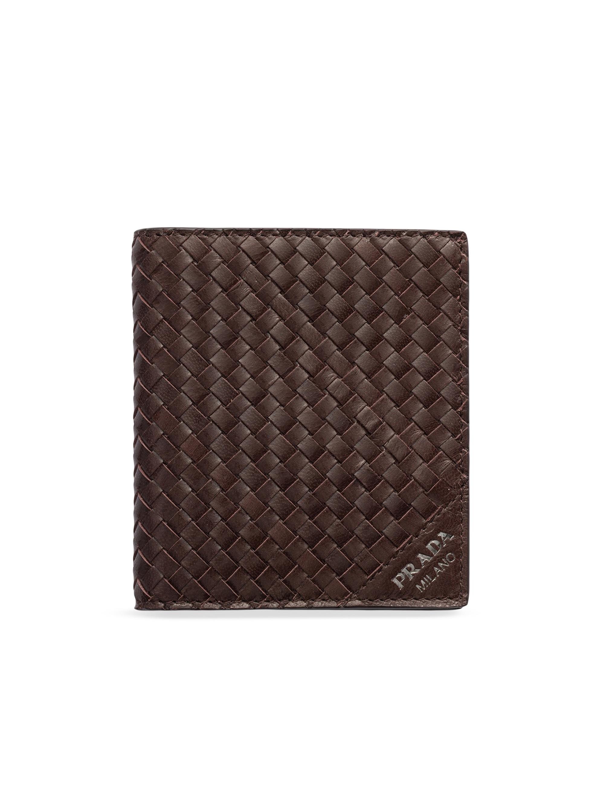 Prada Men's Leather Wallet - Brown