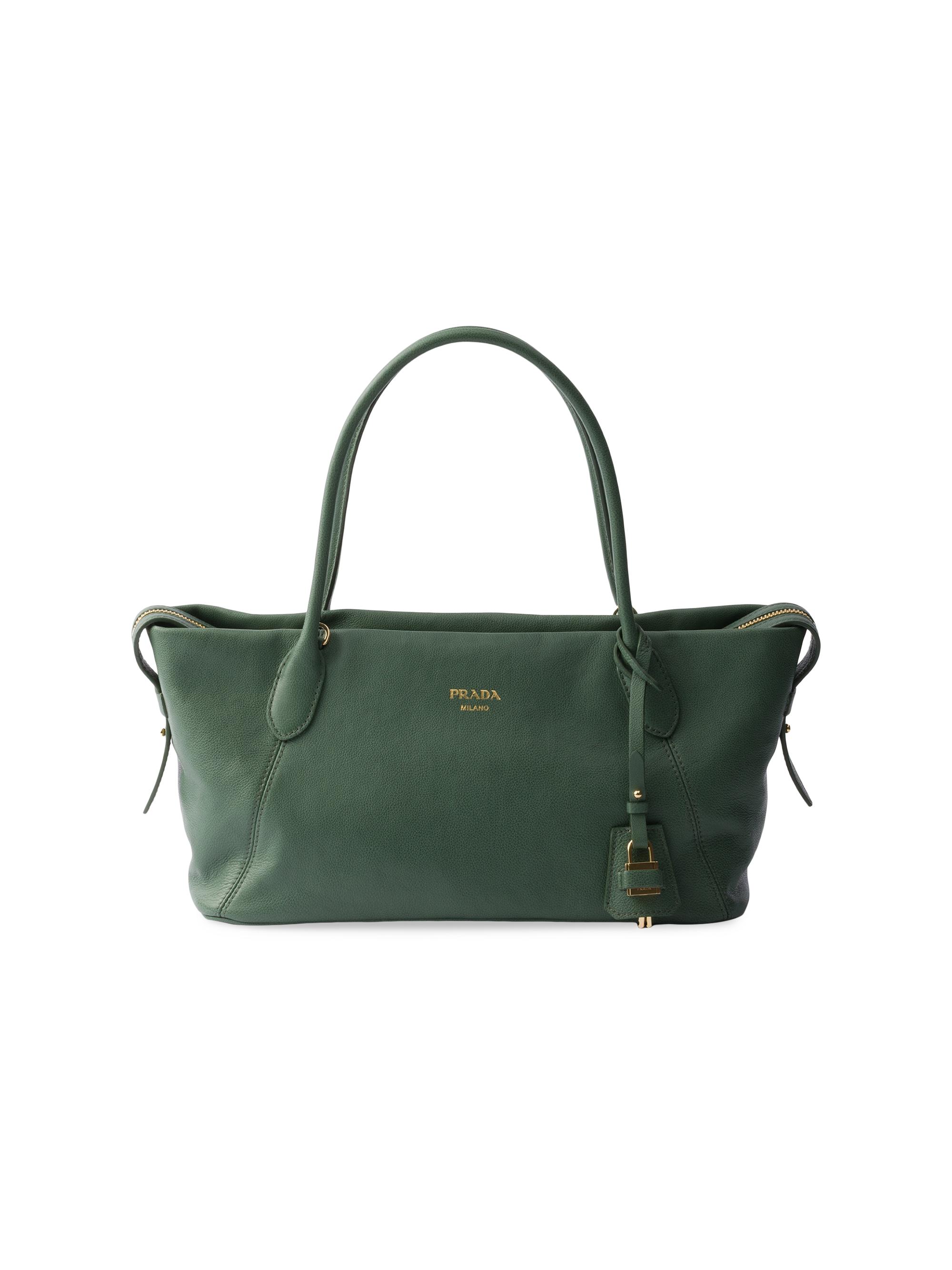 Prada Women's Leather Top Handle Bag - Black