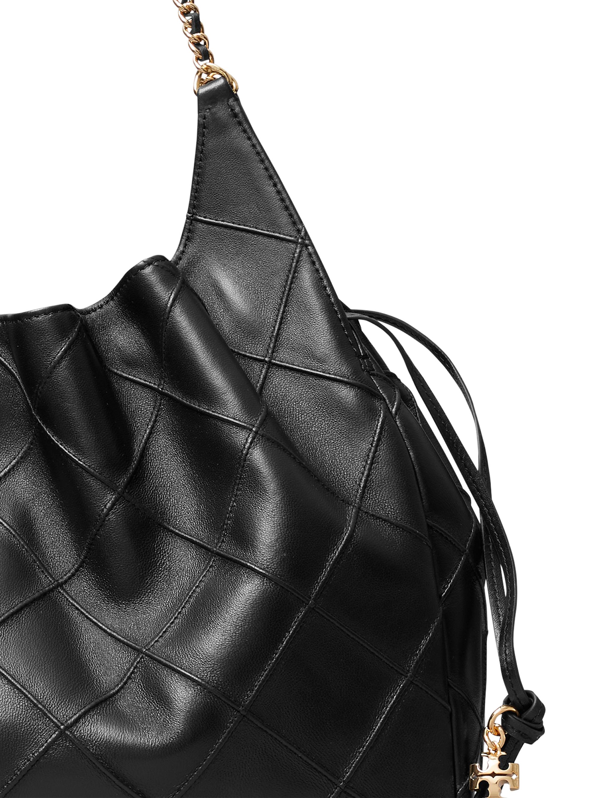 Tory Burch Women's Fleming  Quilted Leather Tote Bag - Black | Thumbnail 5