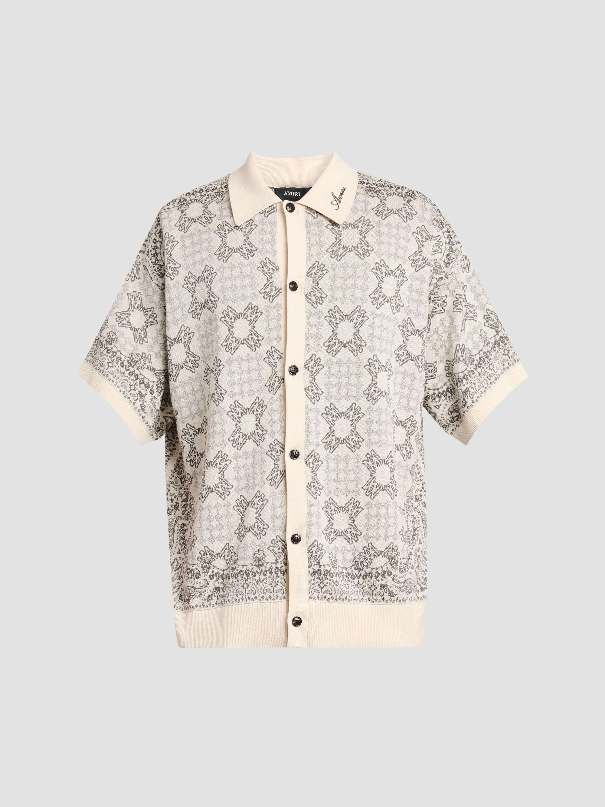 Amiri Men's Printed Cotton-Blend Mesh Shirt - Alabaster | Thumbnail 6