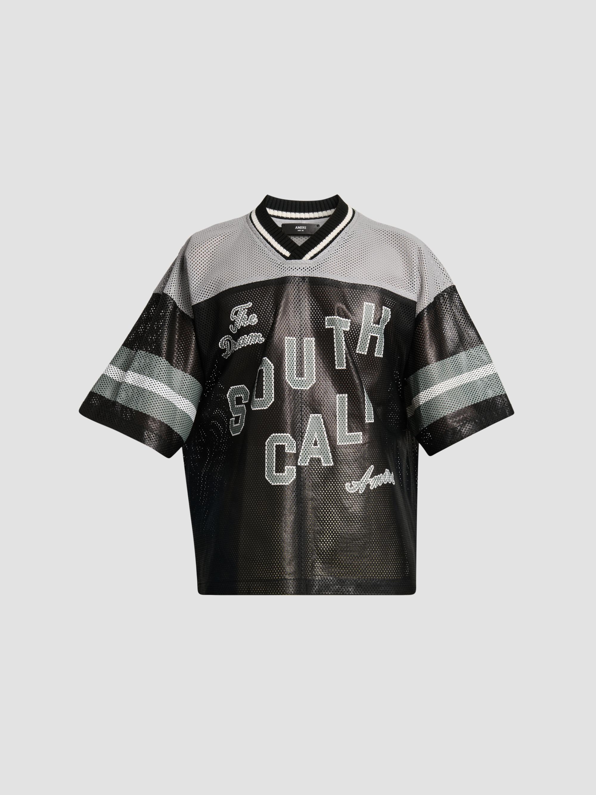 Amiri Men's Graphic Leather Mesh T-Shirt - Black | Thumbnail 6