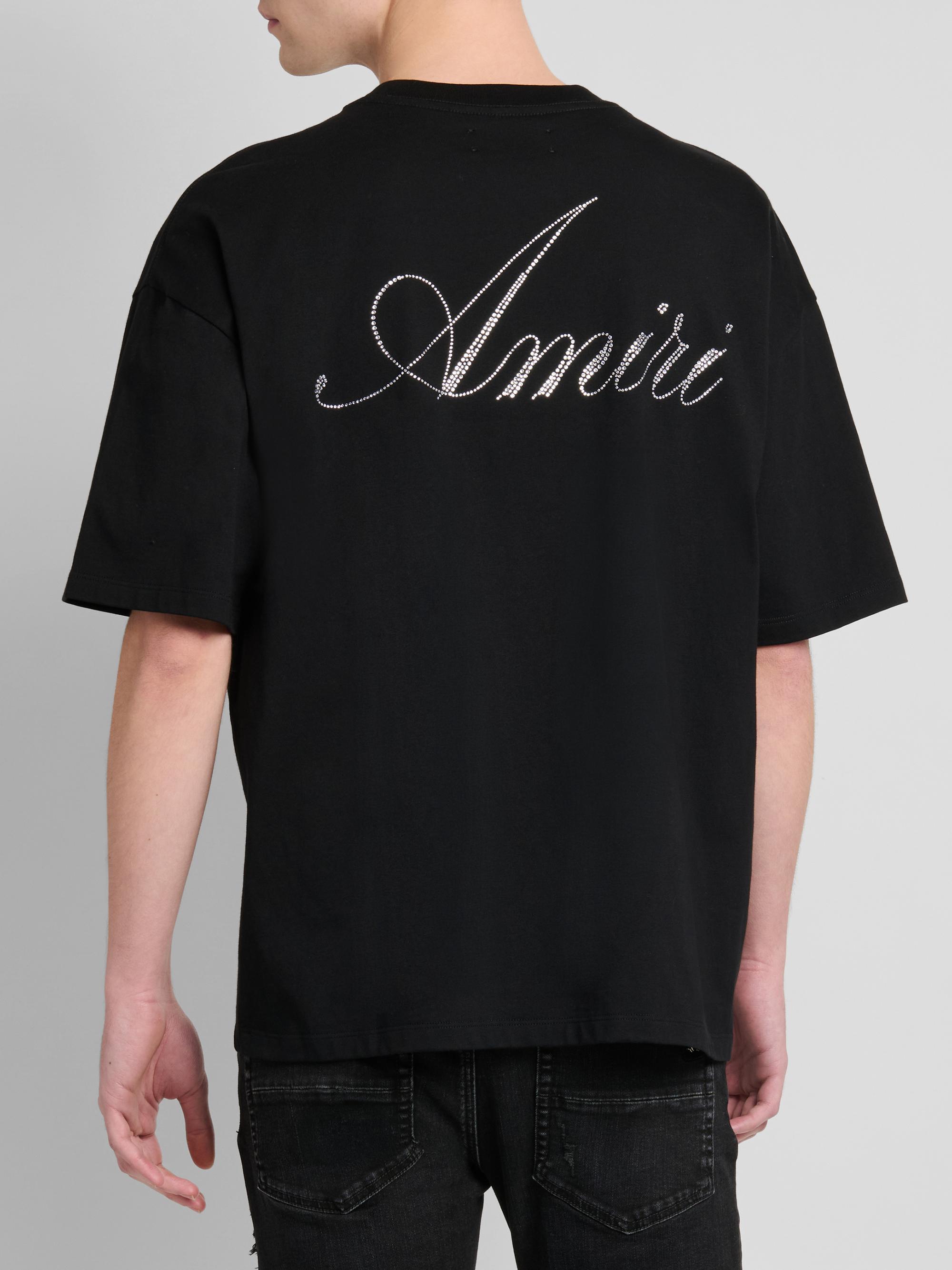 Amiri Crystal-Embellished Logo Cotton T-Shirt | Saks Fifth Avenue
