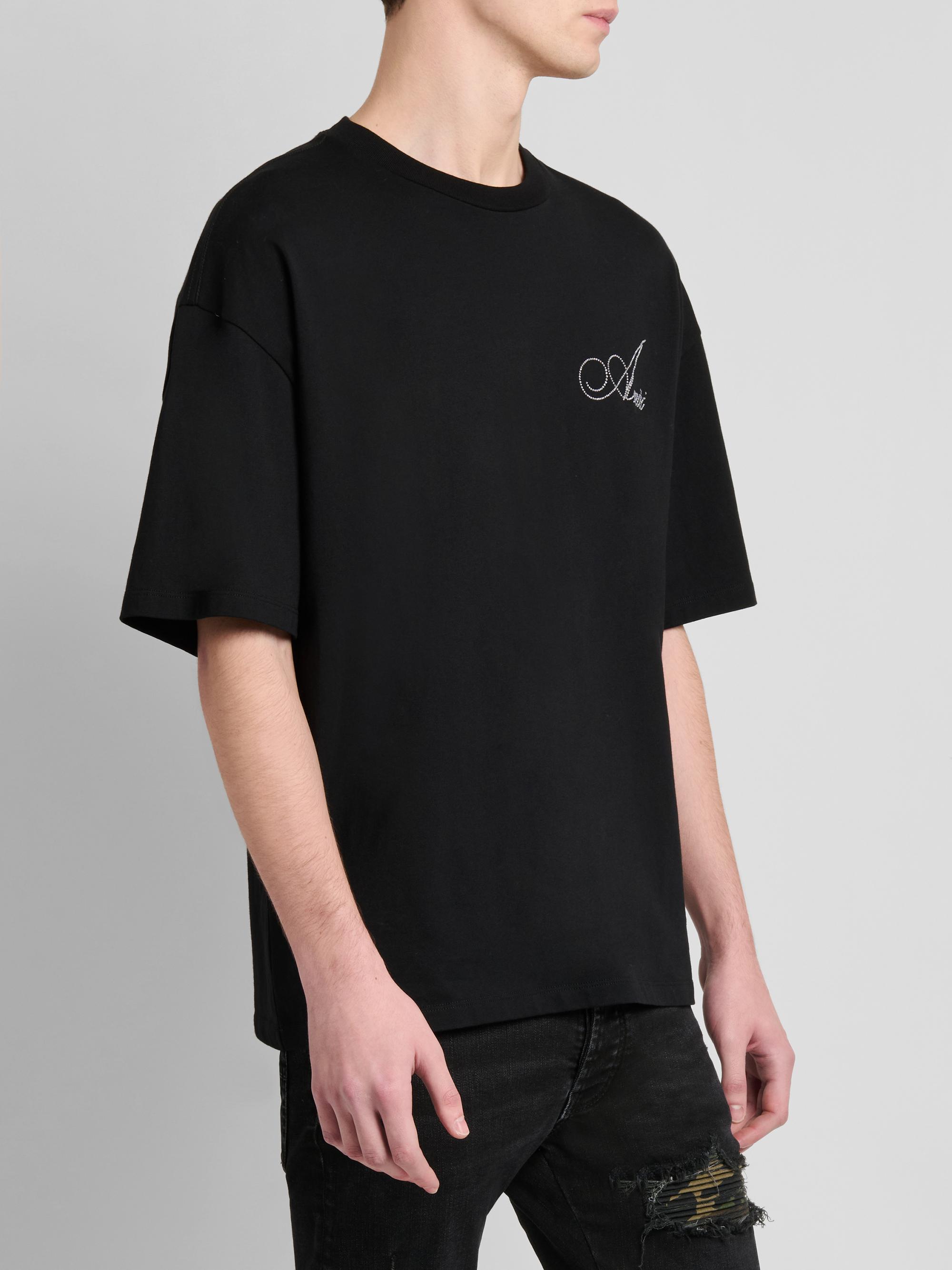 Amiri Crystal-Embellished Logo Cotton T-Shirt | Saks Fifth Avenue