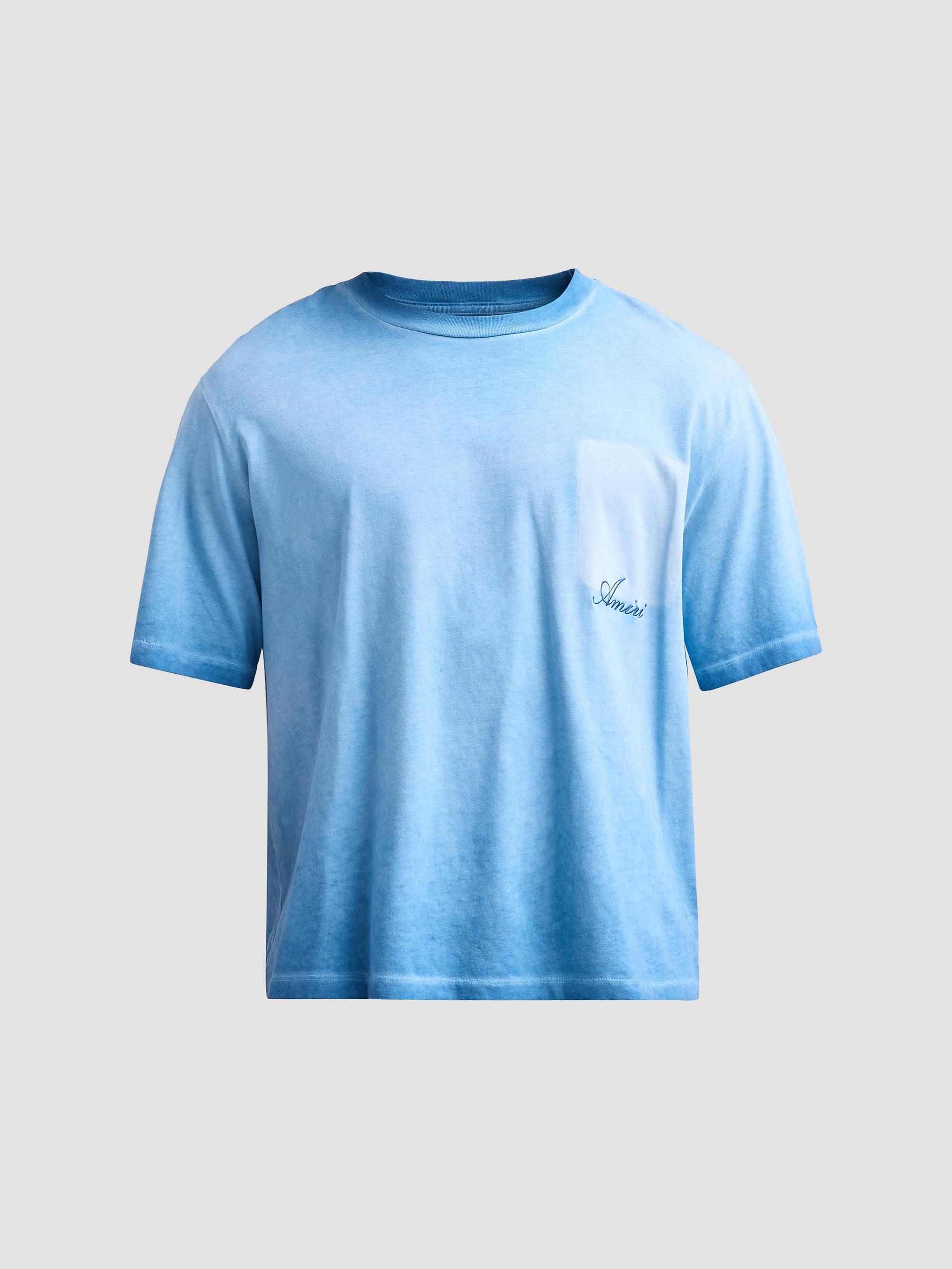 Amiri Men's Faded Pocket Crop T-Shirt - Sapphire | Thumbnail 6