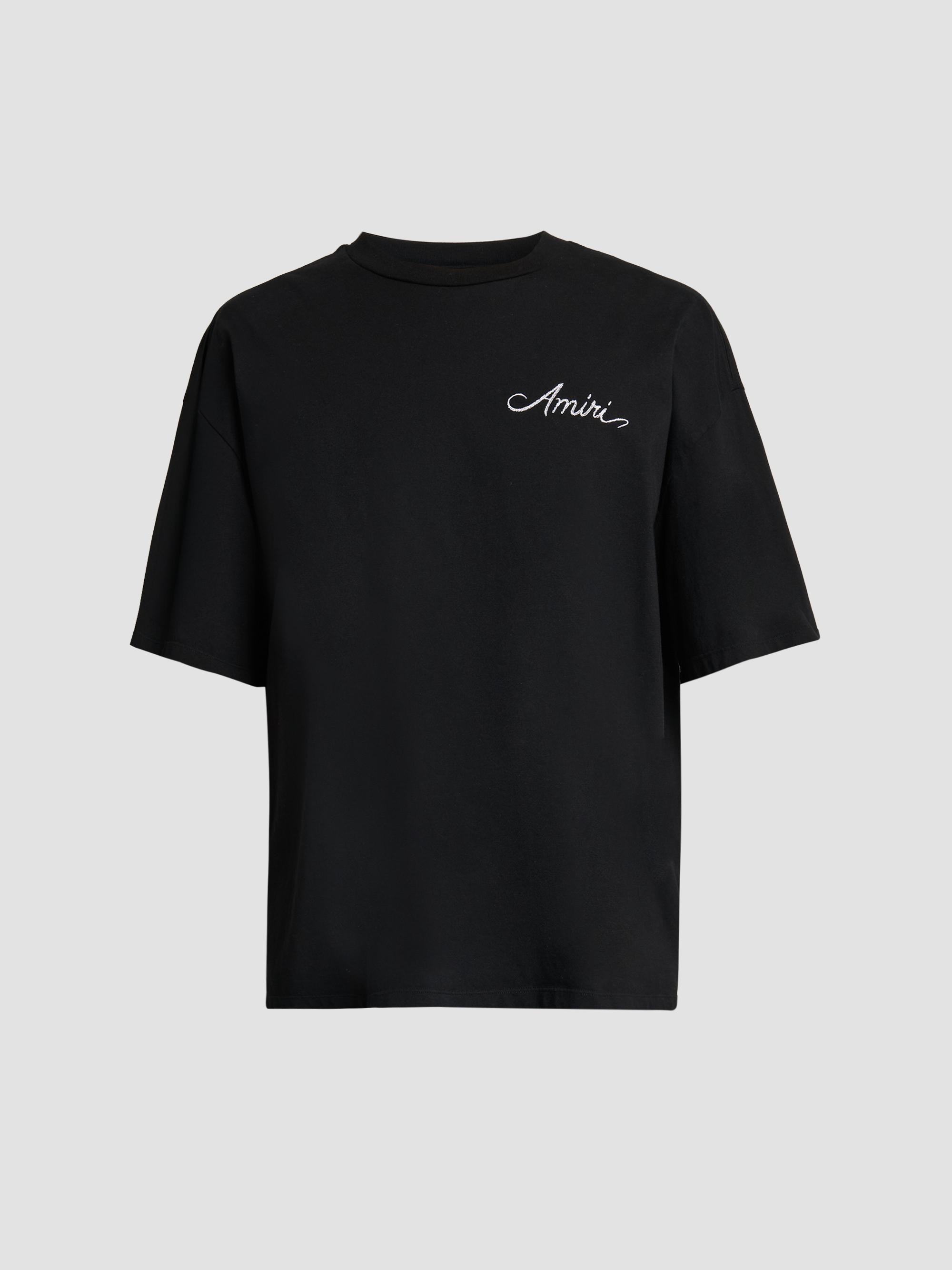 Amiri Men's Logo Cotton T-Shirt - Black | Thumbnail 6