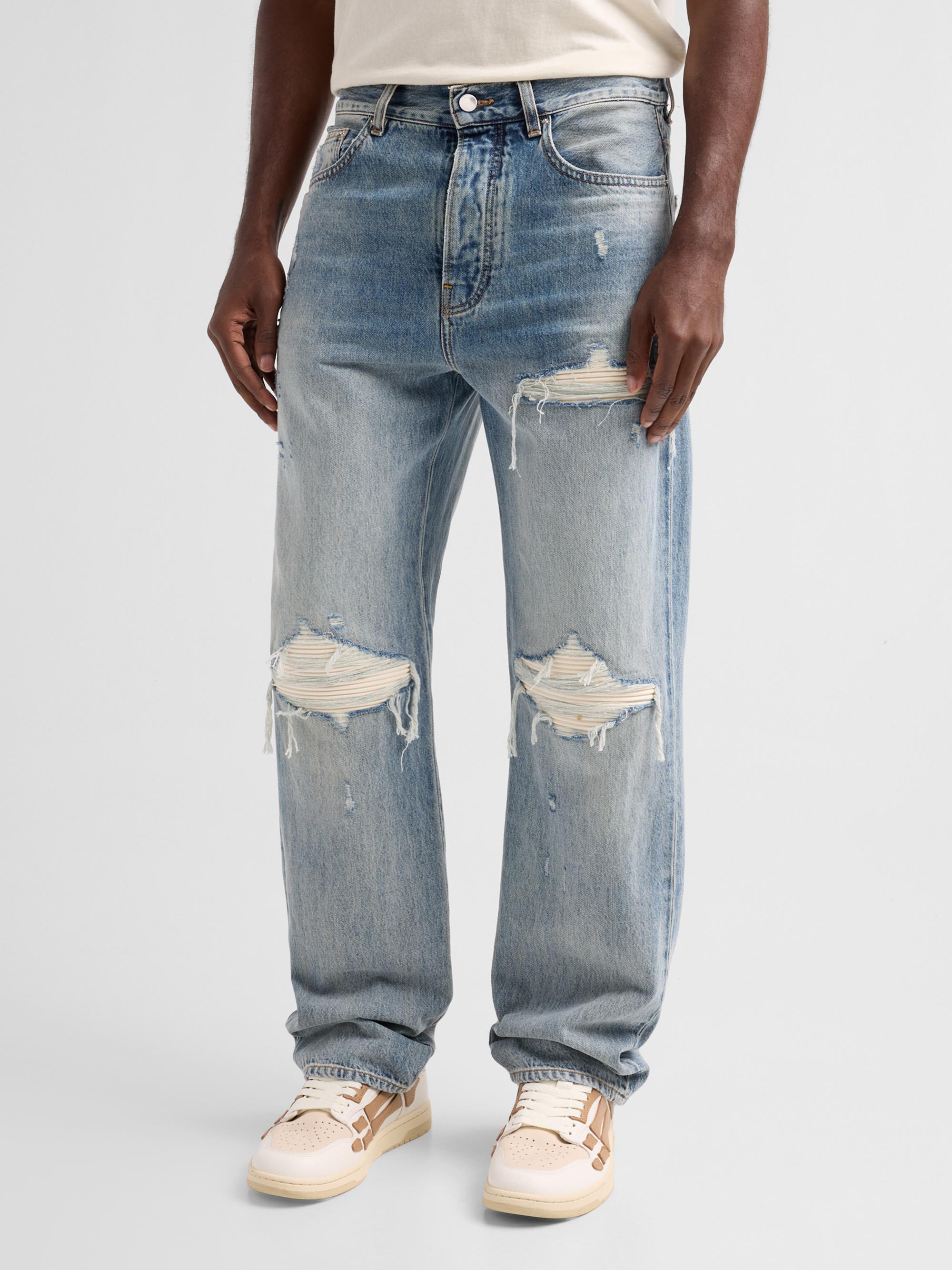 Amiri Mx1 Suede Moto Straight-Fit Jeans | Saks Fifth Avenue