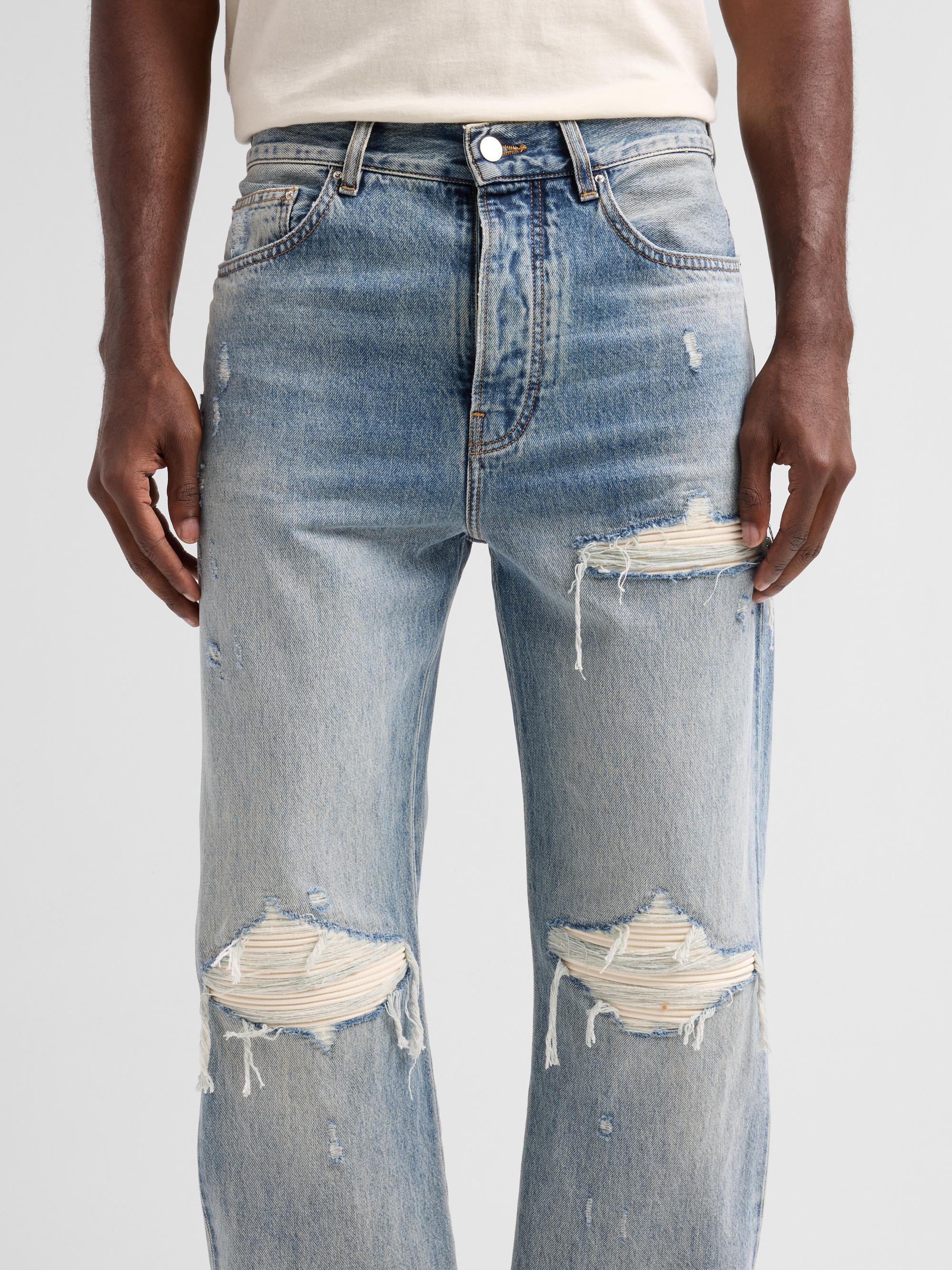 Amiri Mx1 Suede Moto Straight-Fit Jeans | Saks Fifth Avenue