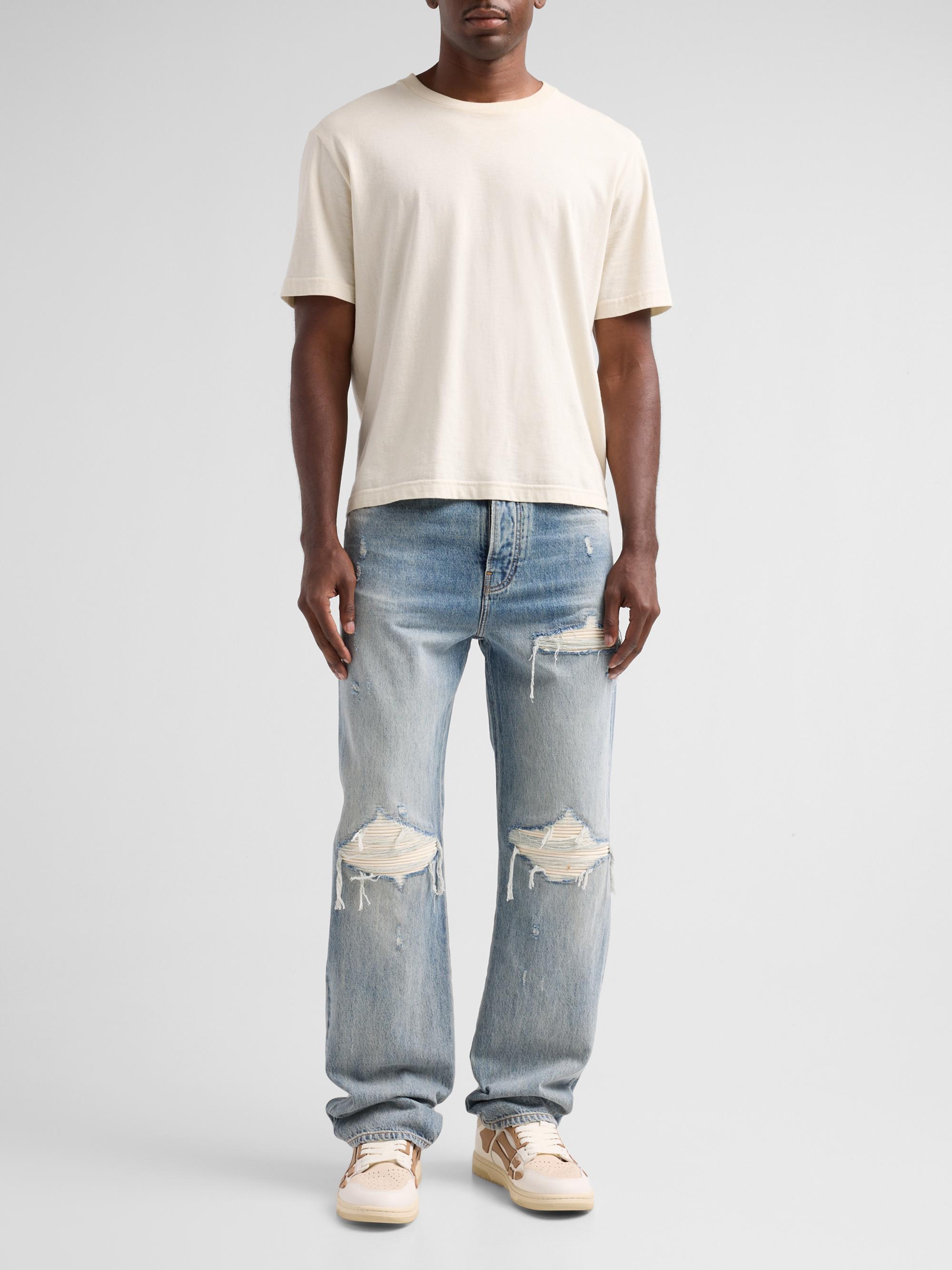 Amiri Mx1 Suede Moto Straight-Fit Jeans | Saks Fifth Avenue