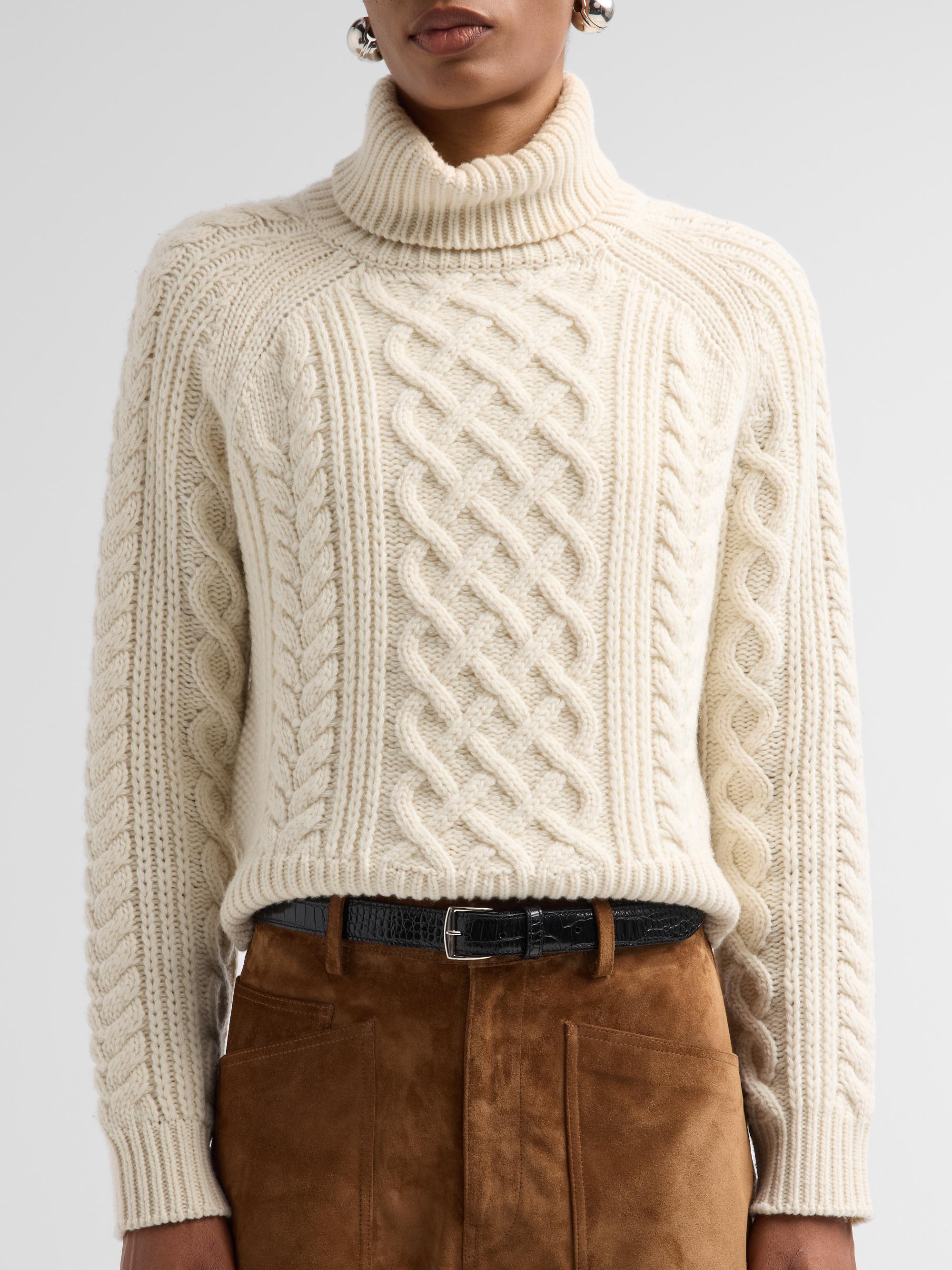Ezren Wool Cable-Knit Sweater