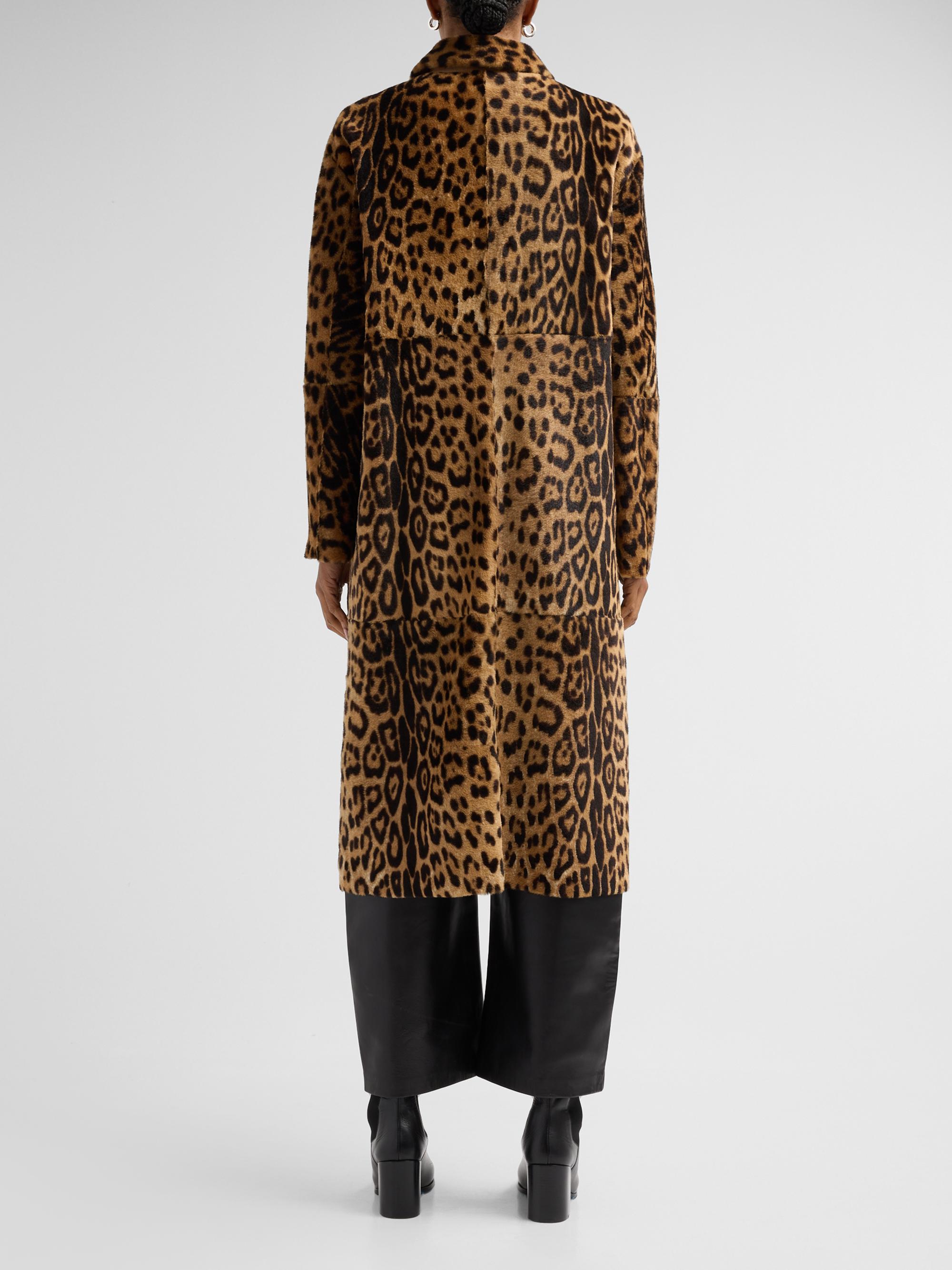 Nili Lotan Davelle Leopard Faux Fur Coat, photo 3 of 5