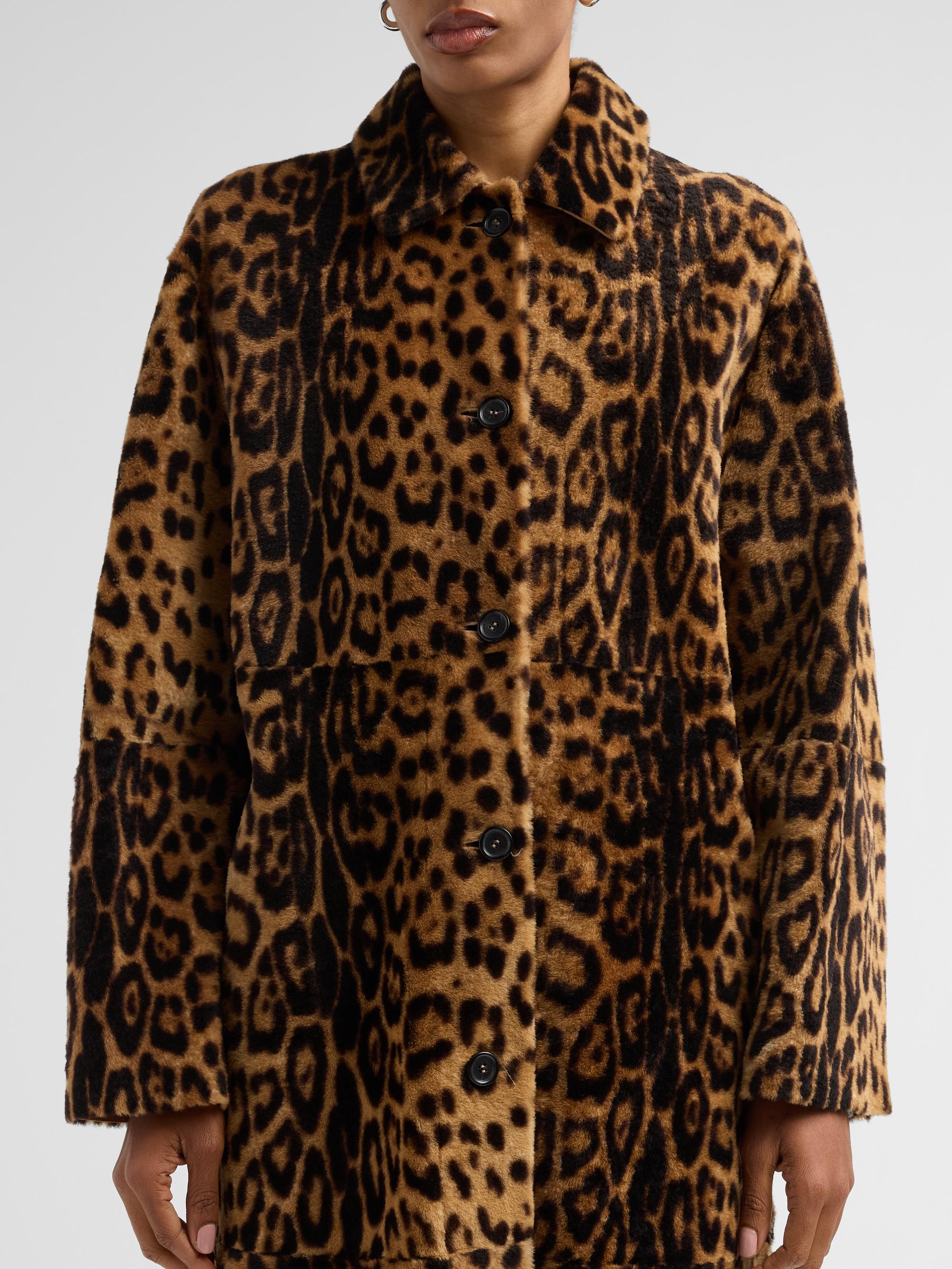Nili Lotan Davelle Leopard Faux Fur Coat, photo 5 of 5