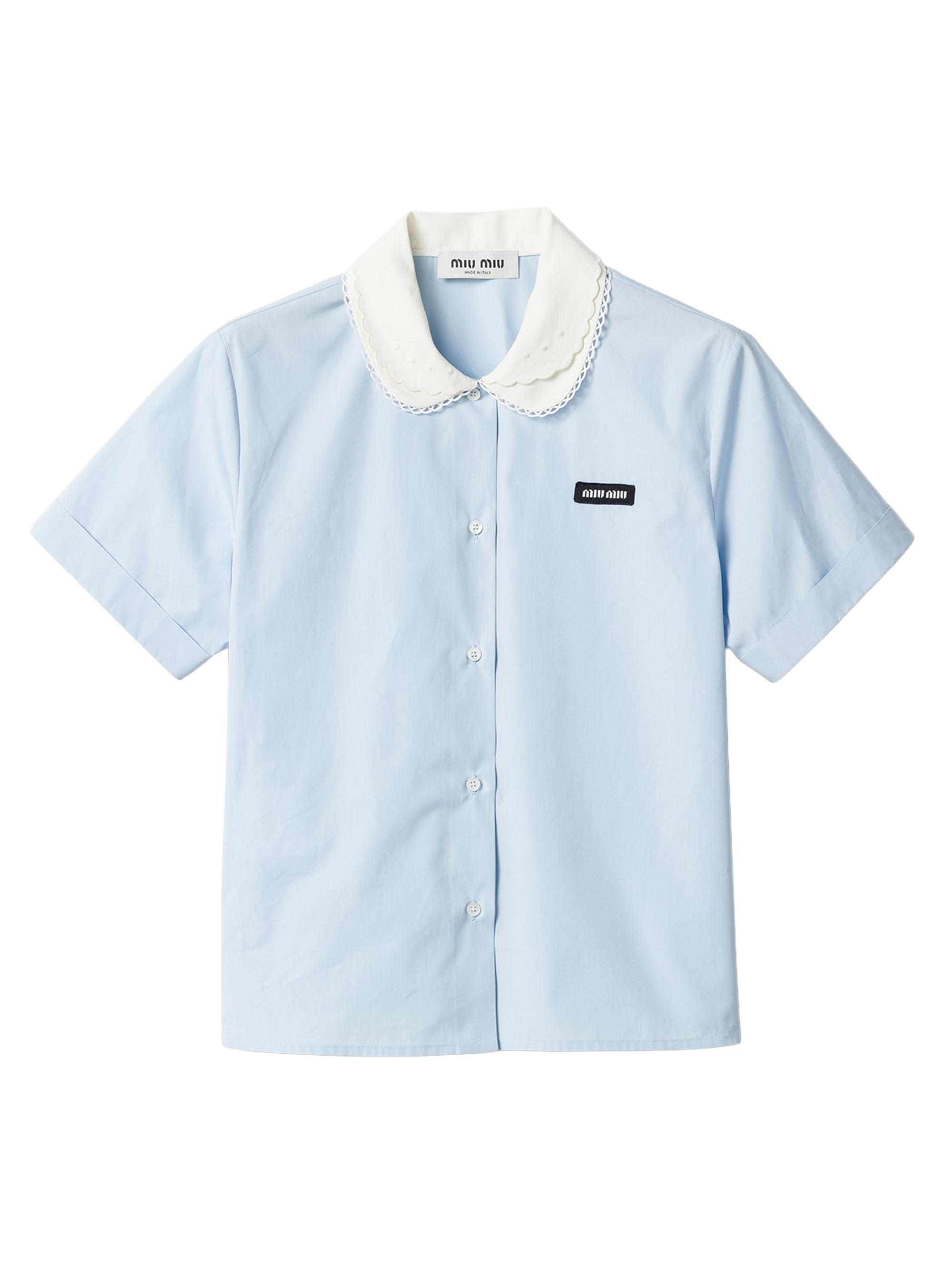 Miu Miu Women's Poplin Shirt - Blue