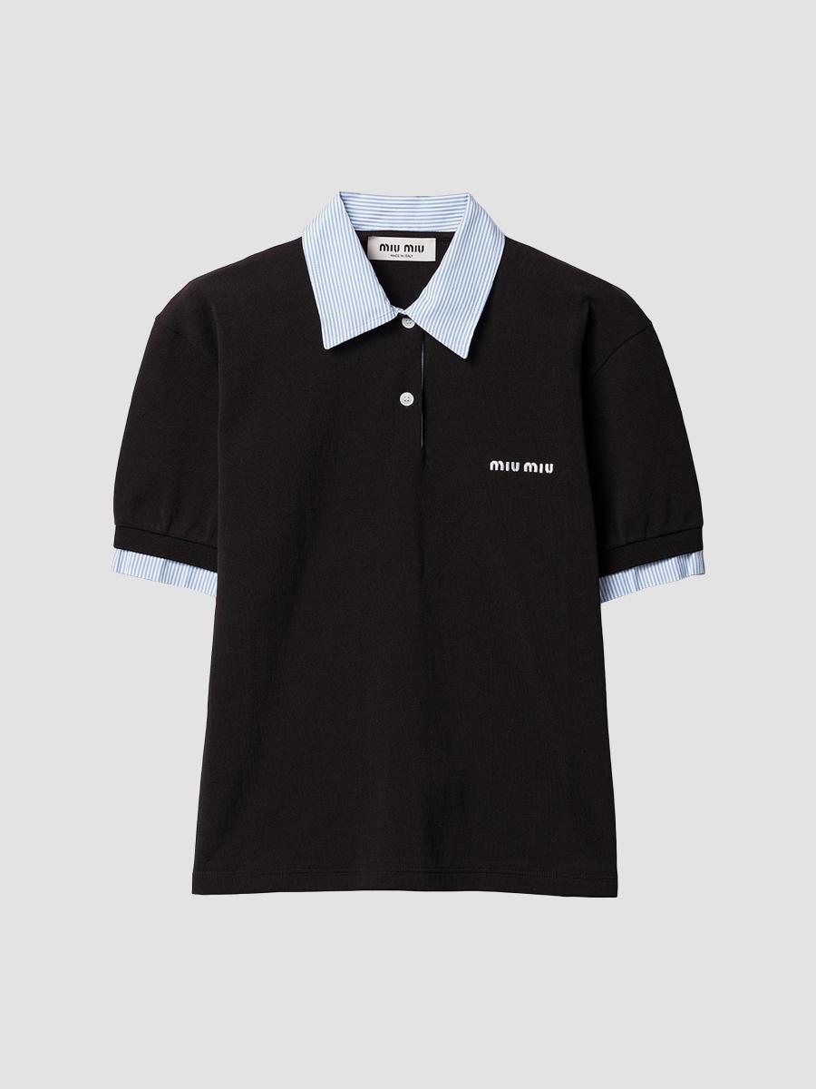 Miu Miu Cotton Piqué Polo Shirt | Saks Fifth Avenue