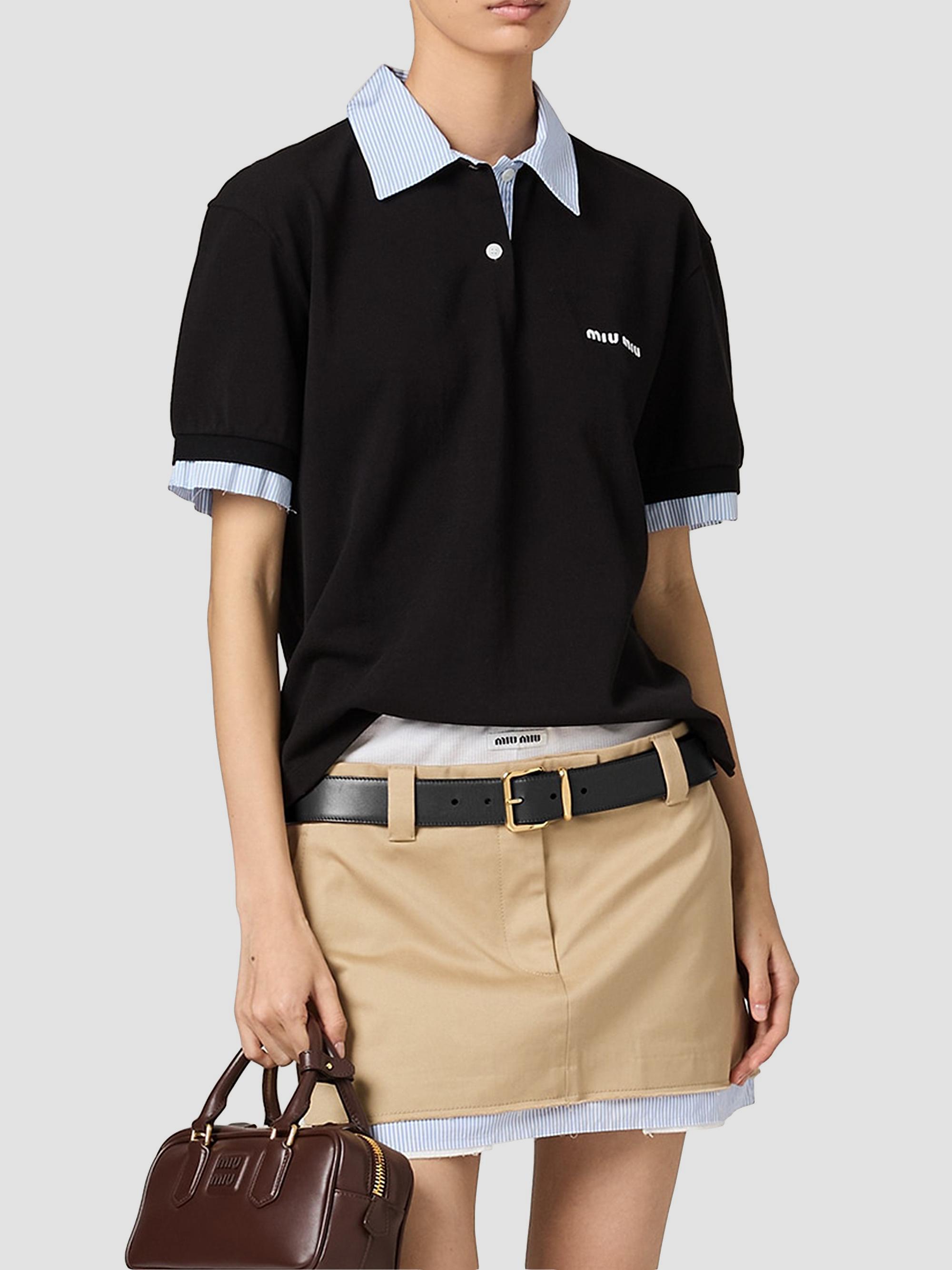 Miu Miu Cotton Piqué Polo Shirt | Saks Fifth Avenue