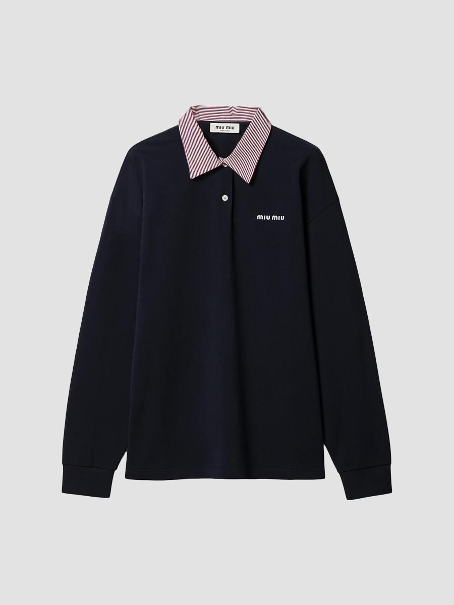Miu Miu Cotton Piqué Polo Shirt | Saks Fifth Avenue