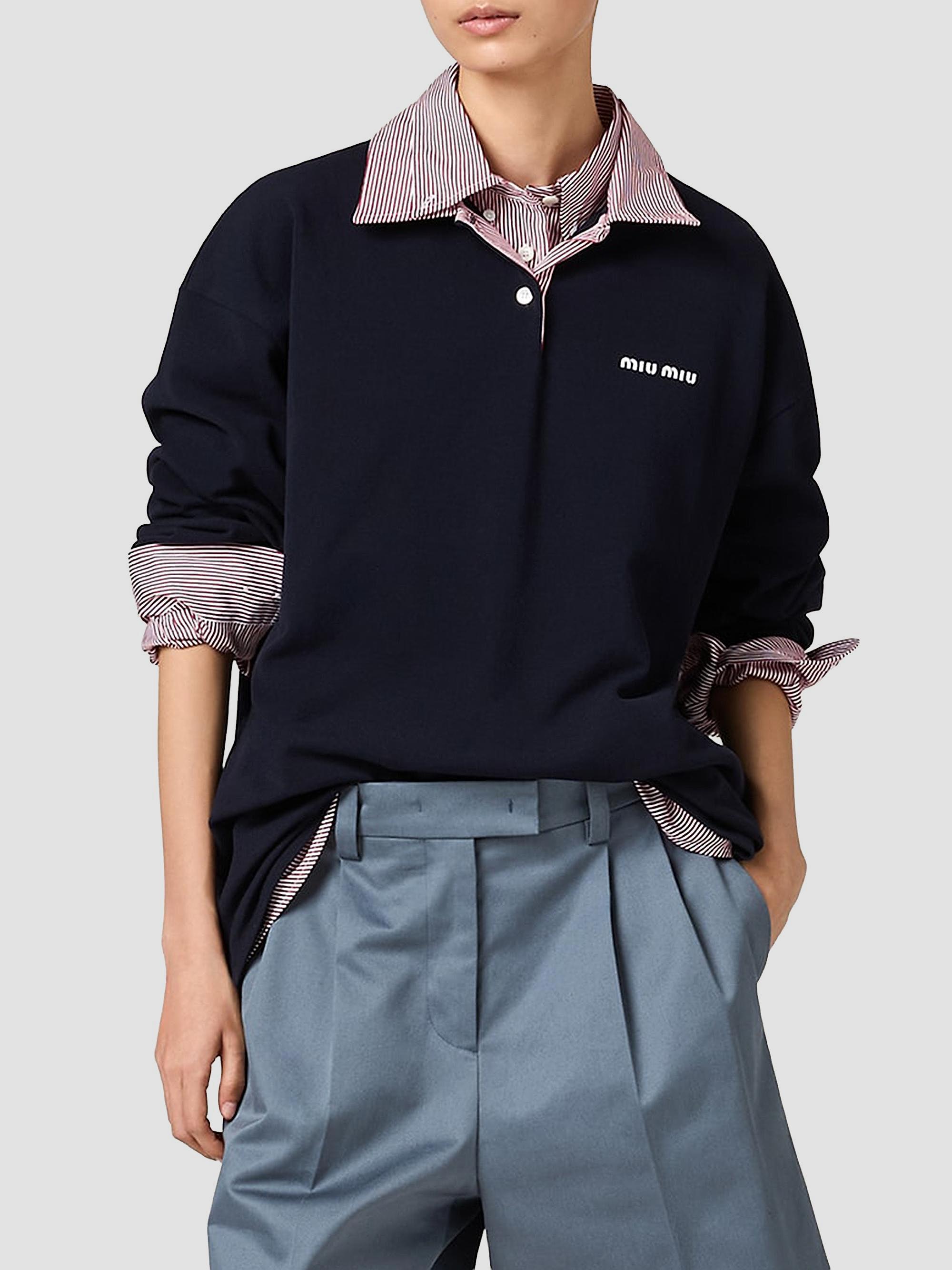 Miu Miu Cotton Piqué Polo Shirt | Saks Fifth Avenue