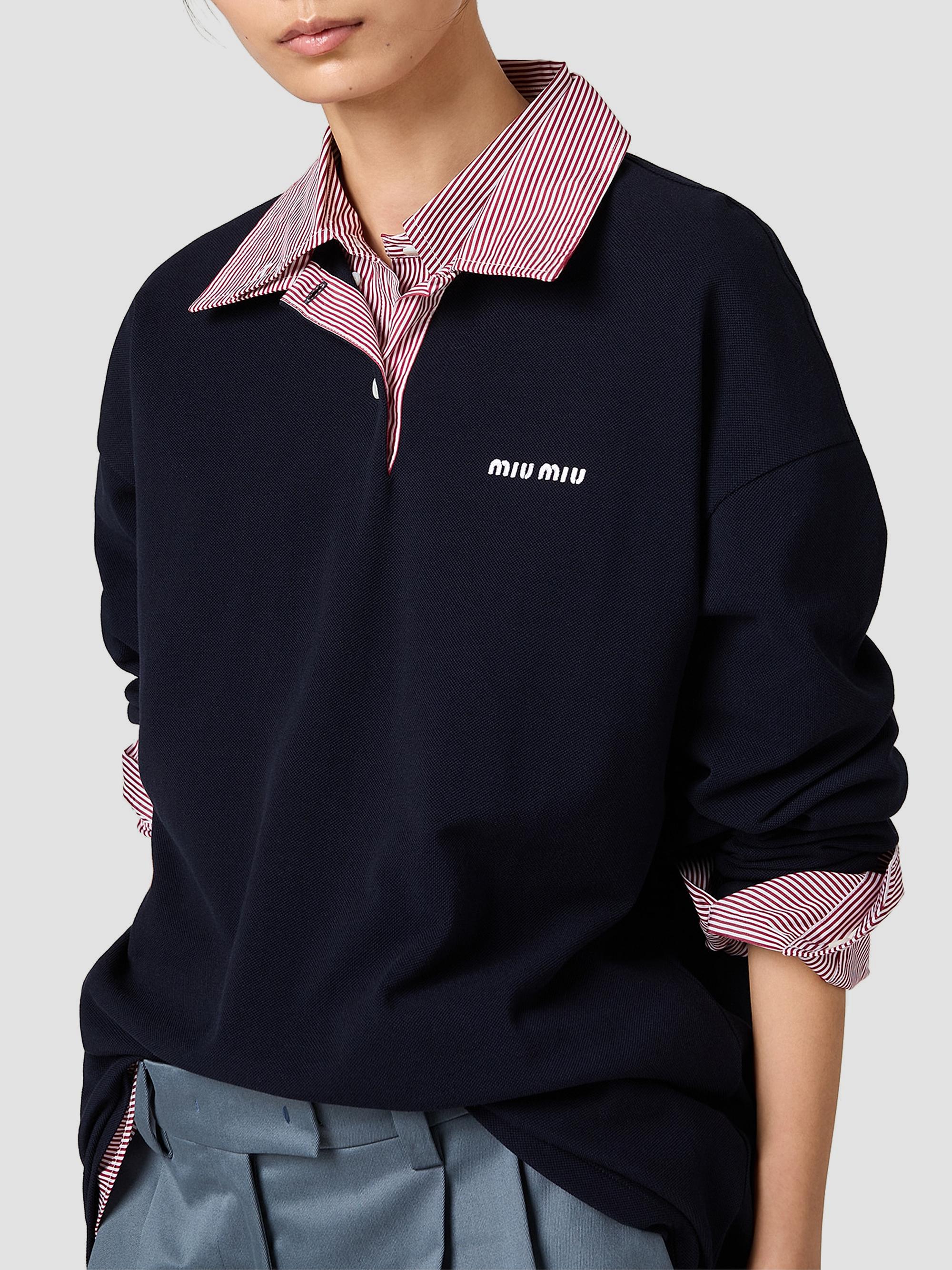 Miu Miu Cotton Piqué Polo Shirt | Saks Fifth Avenue