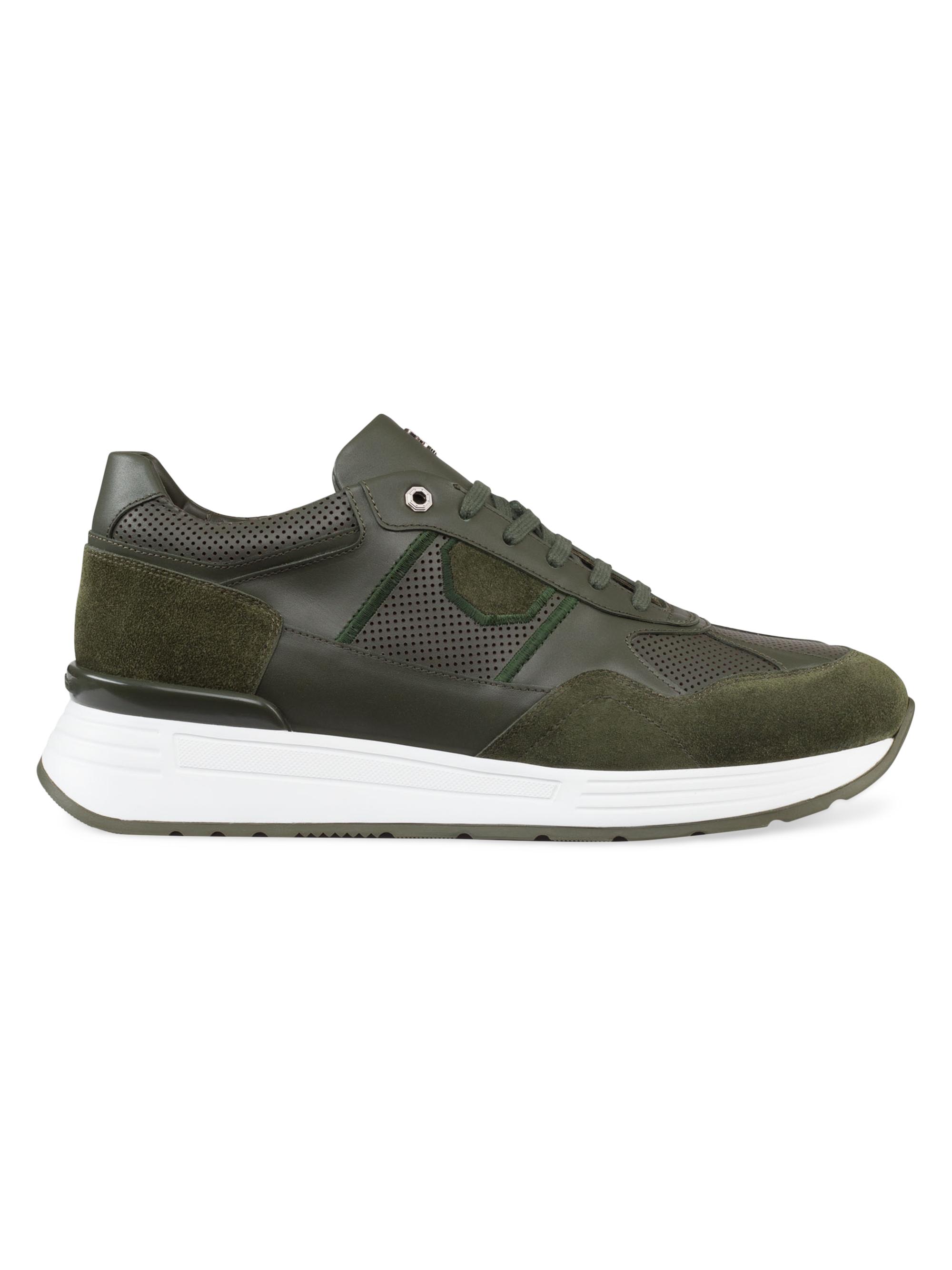 Stefano Ricci Men's Calfskin Leather Sneakers - Green