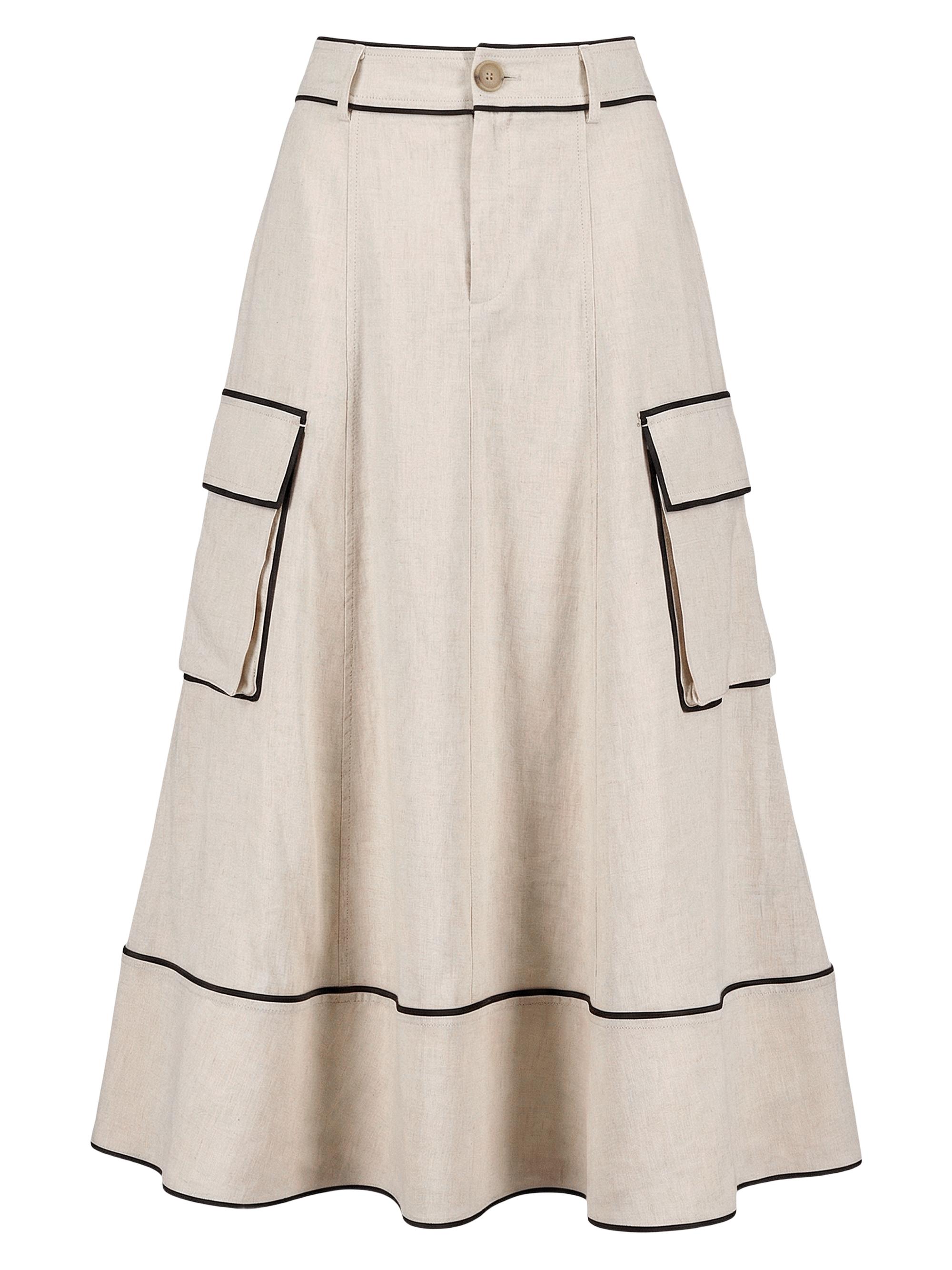Toccin Women's Shiloh High-Waist Cargo Midi Skirt - Desert Jet