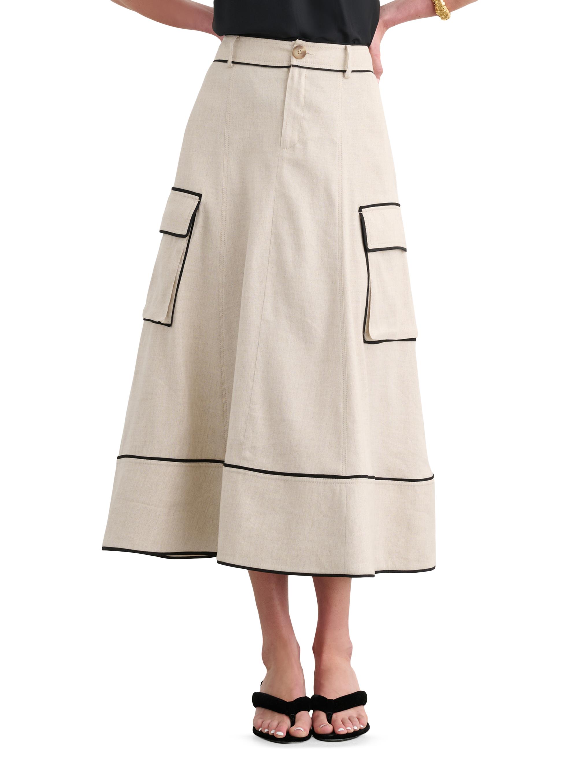 Toccin Women's Shiloh High-Waist Cargo Midi Skirt - Desert Jet | Thumbnail 3