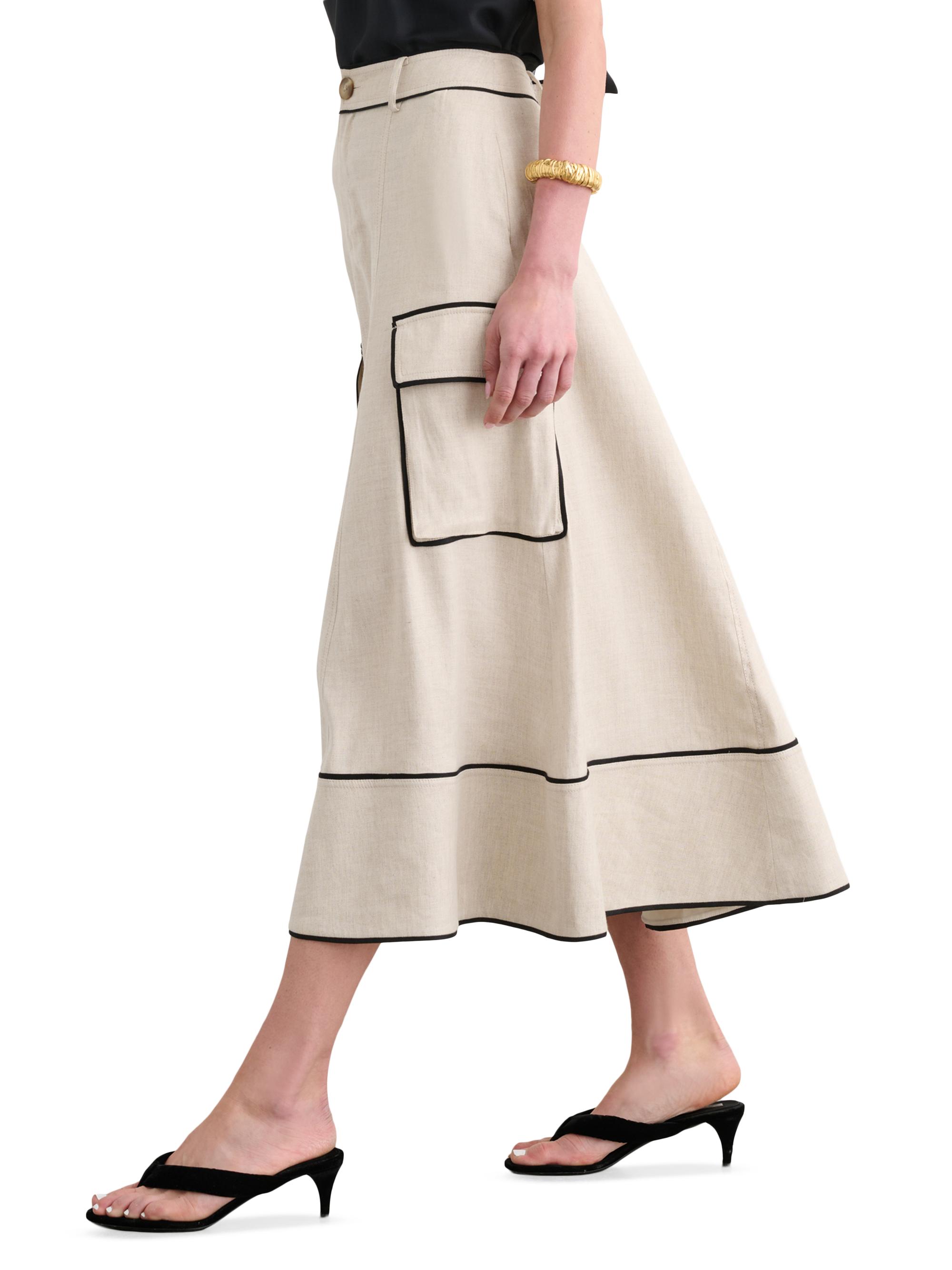 Toccin Women's Shiloh High-Waist Cargo Midi Skirt - Desert Jet | Thumbnail 4