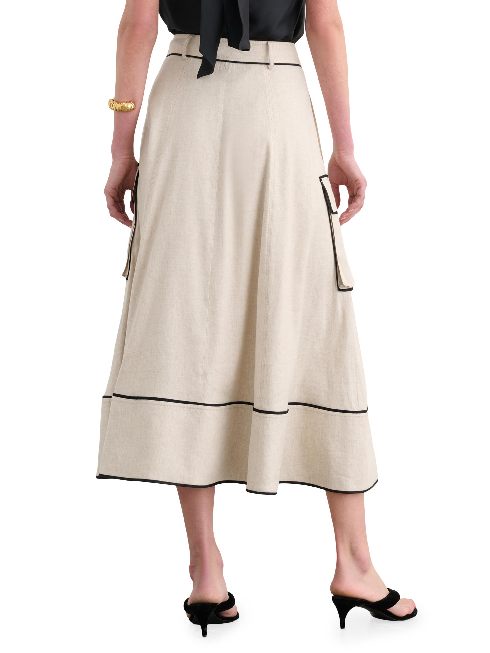 Toccin Women's Shiloh High-Waist Cargo Midi Skirt - Desert Jet | Thumbnail 5