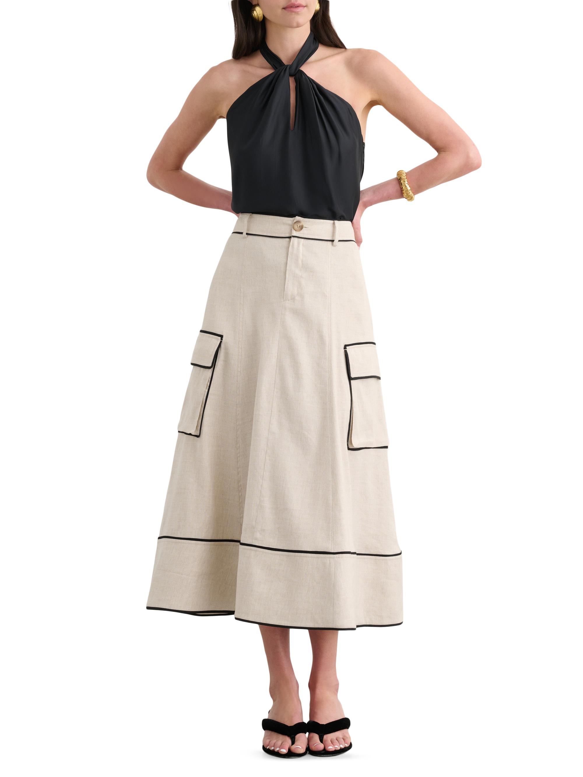 Toccin Women's Shiloh High-Waist Cargo Midi Skirt - Desert Jet | Thumbnail 2