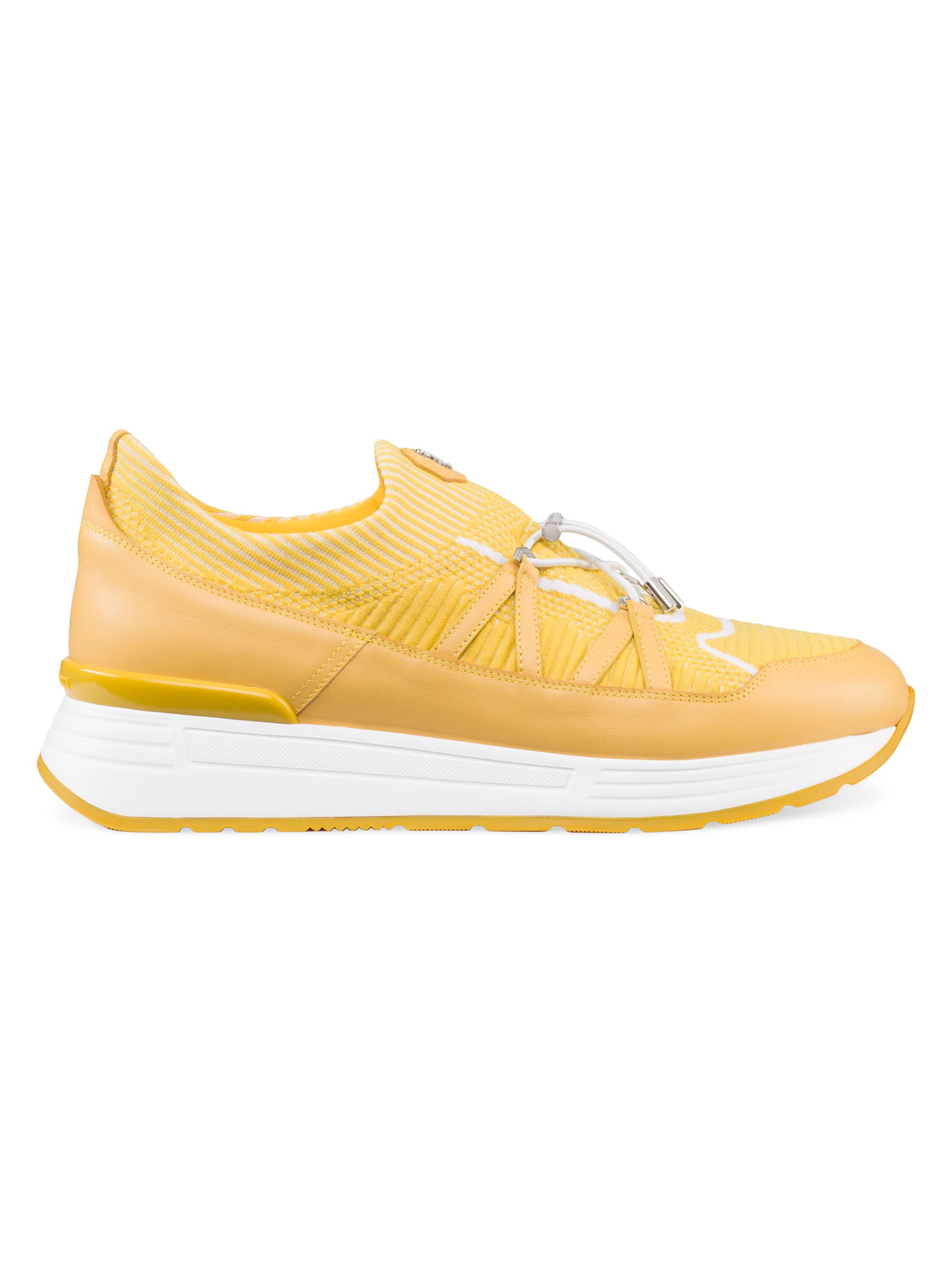 Stefano Ricci Men's Calfskin Leather Sneakers - Yellow