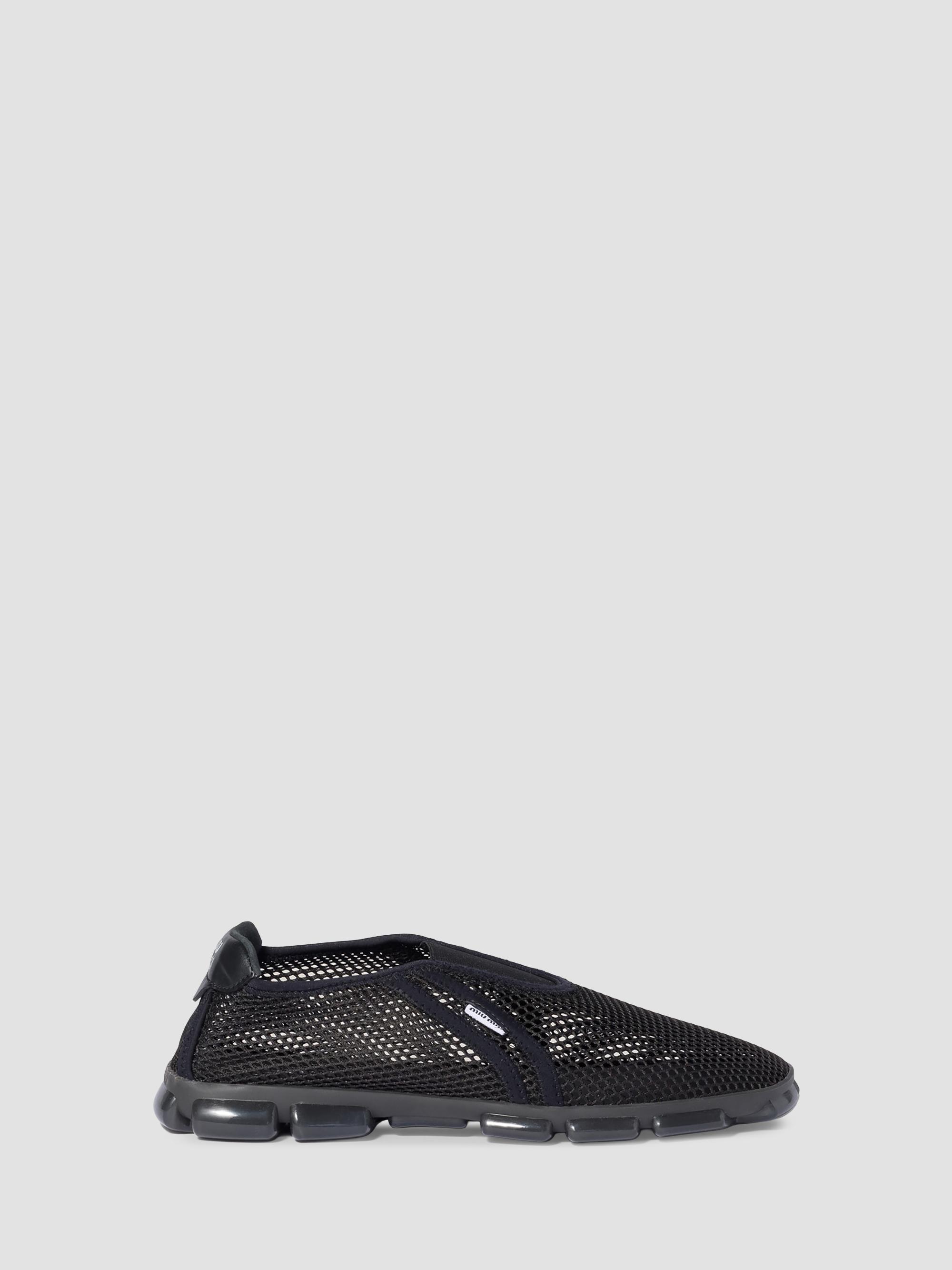 Miu Miu Women's Technical Mesh Fabric Sneakers - Silver